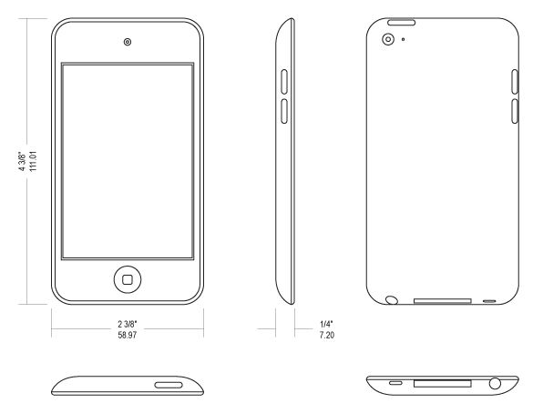 apple ipod touch 4 template voorbeeld afbeelding 