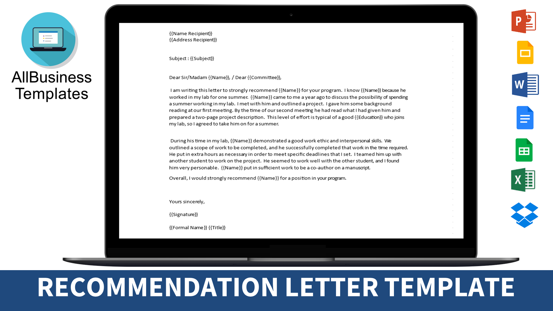 high performer recommendation letter Hauptschablonenbild