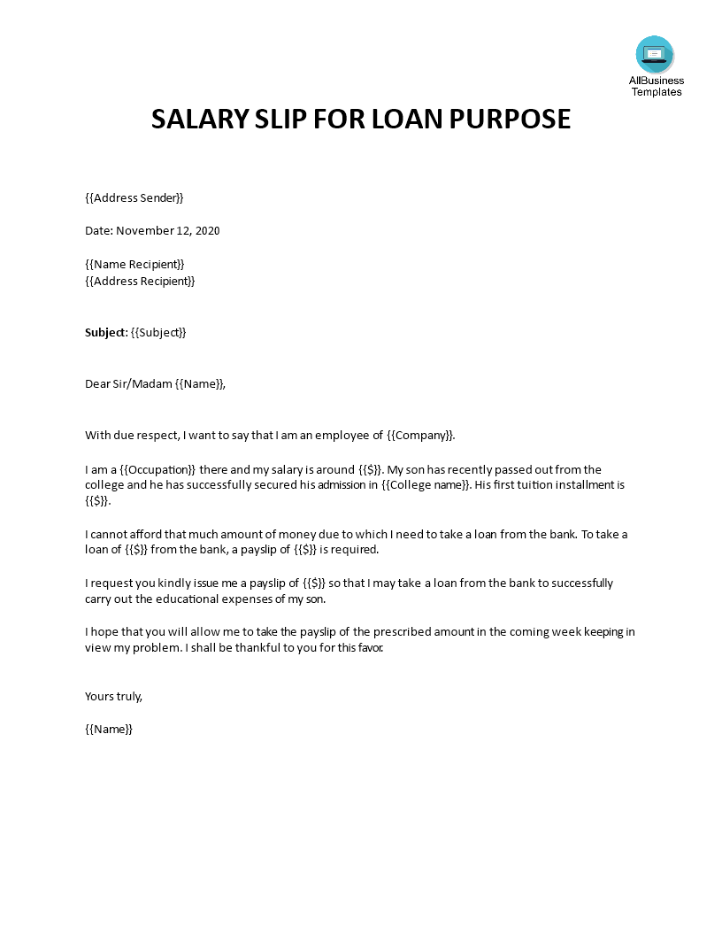 Salary Certificate Request Templates At Allbusinesstemplates Com