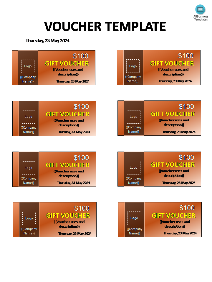 editable voucher template