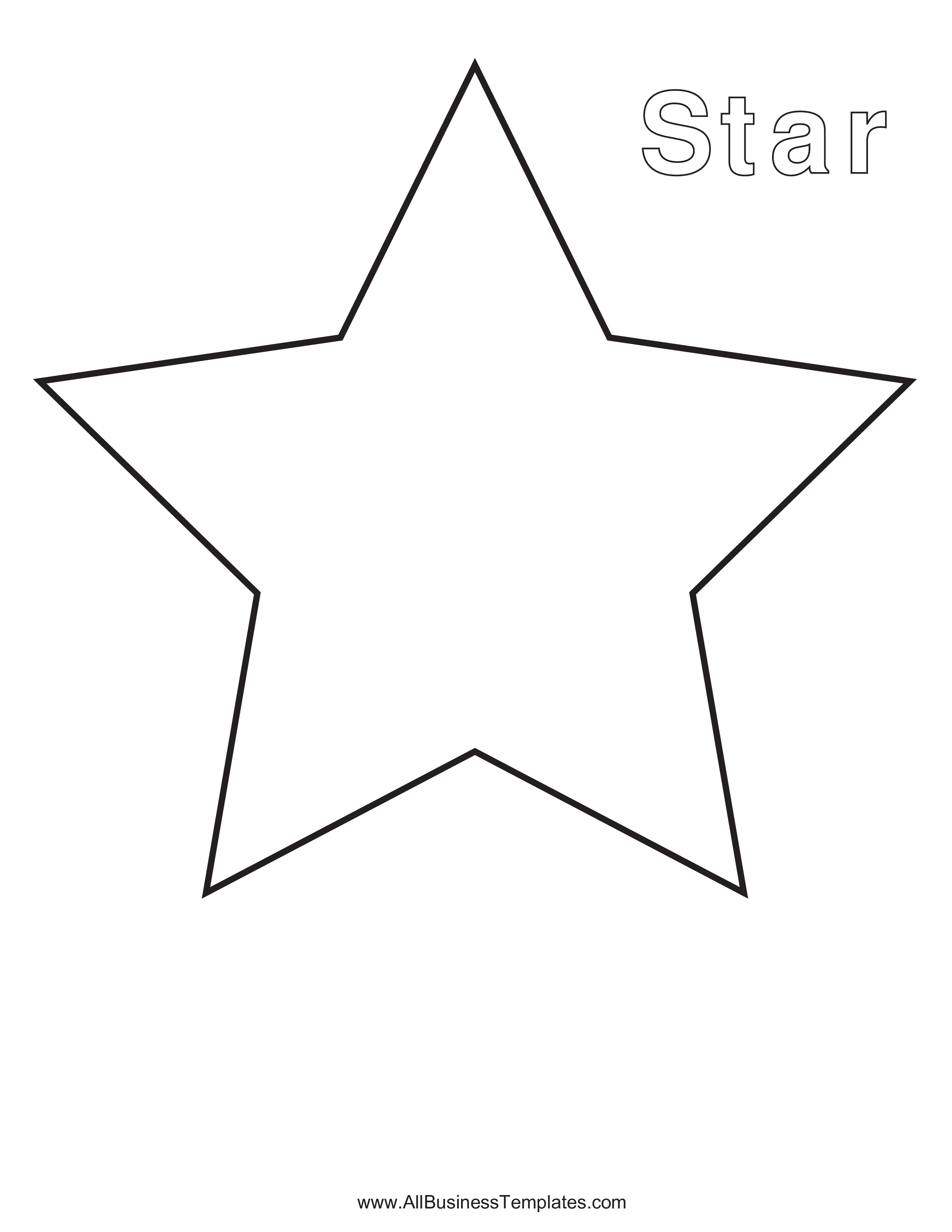 Simple Star Template | Templates at allbusinesstemplates.com