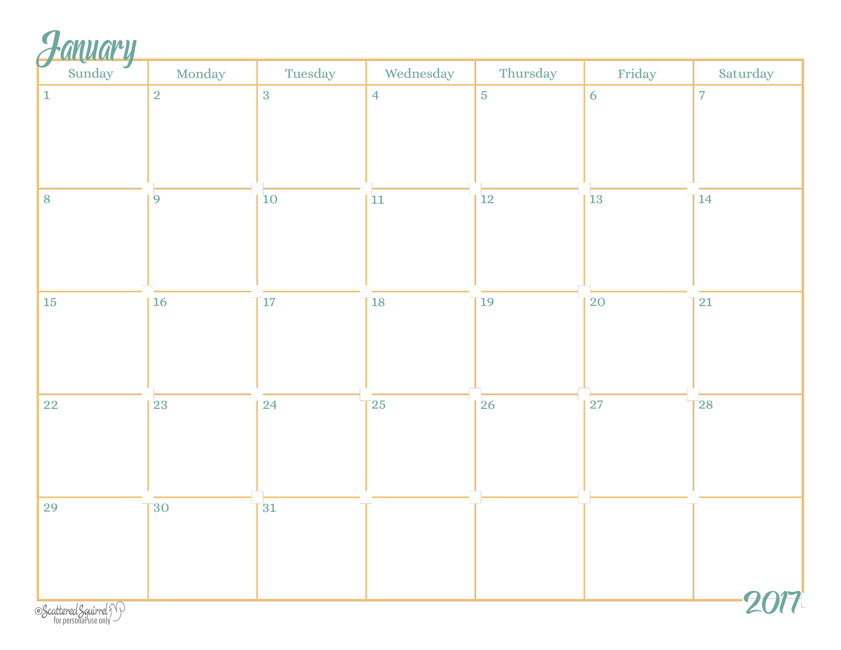 Monthly Planning Calendar main image