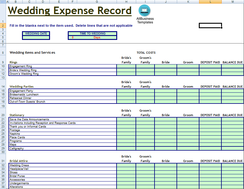 Expense Record Template from www.allbusinesstemplates.com