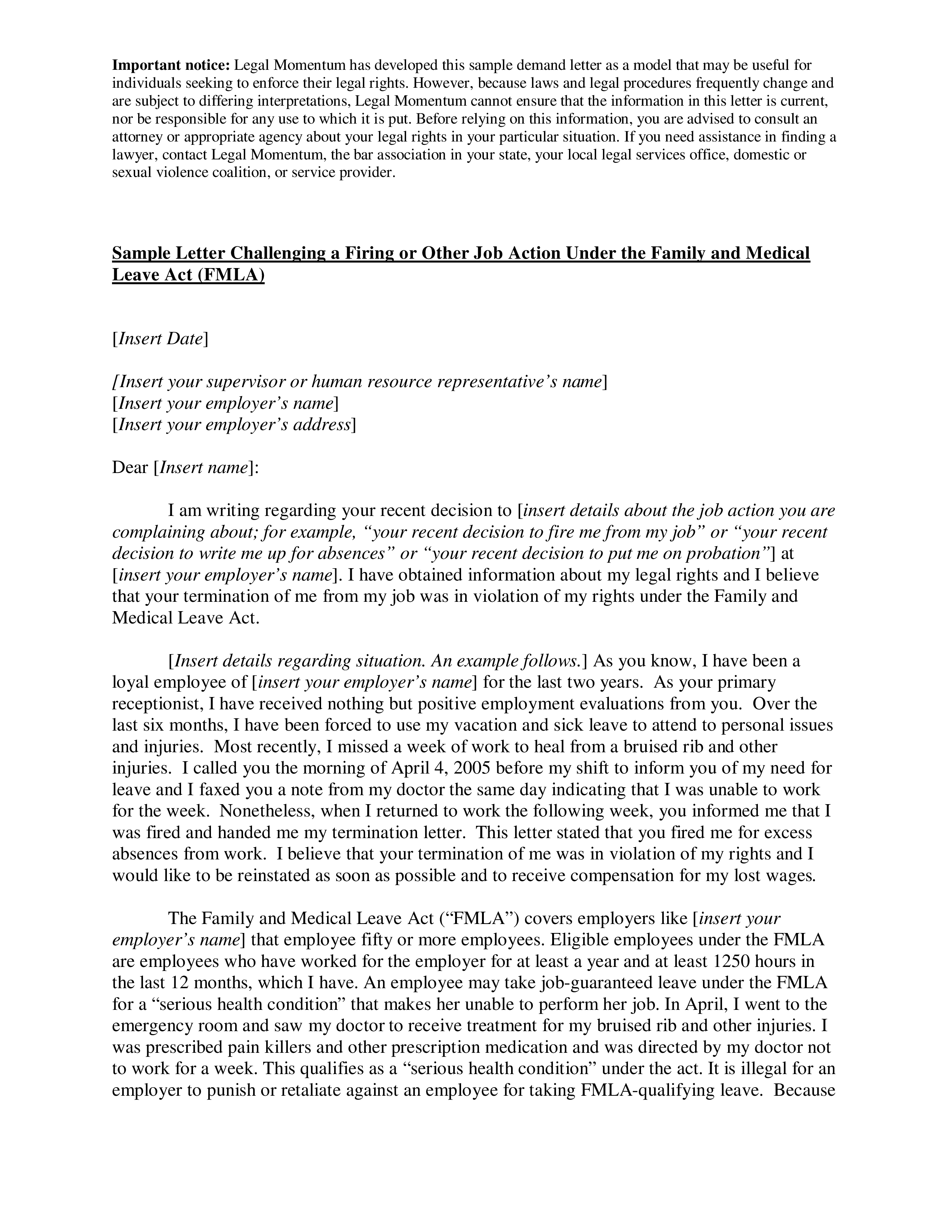 Kostenloses Sample Job Complaint Letter