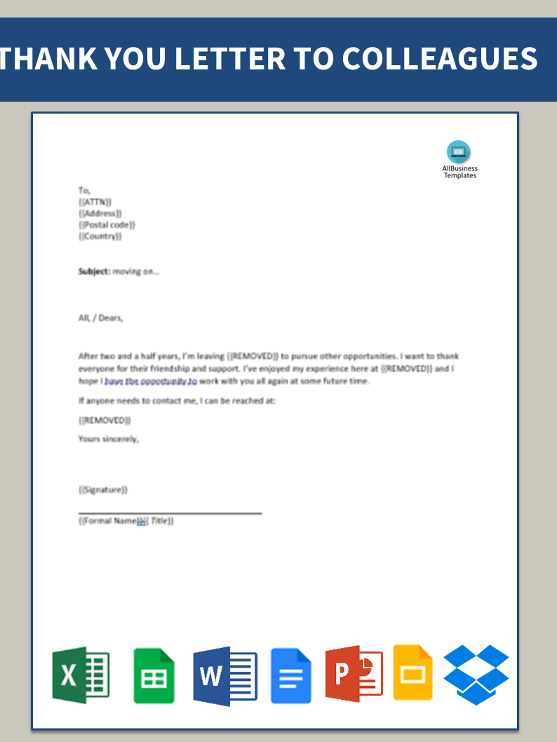 Emotional Farewell Email To Colleagues  Templates at