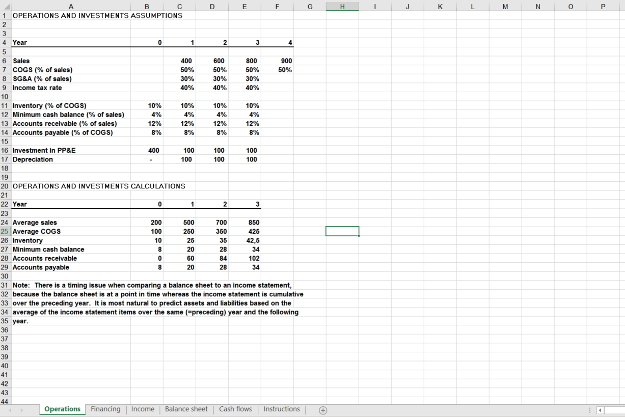 financial statements excel workbook template