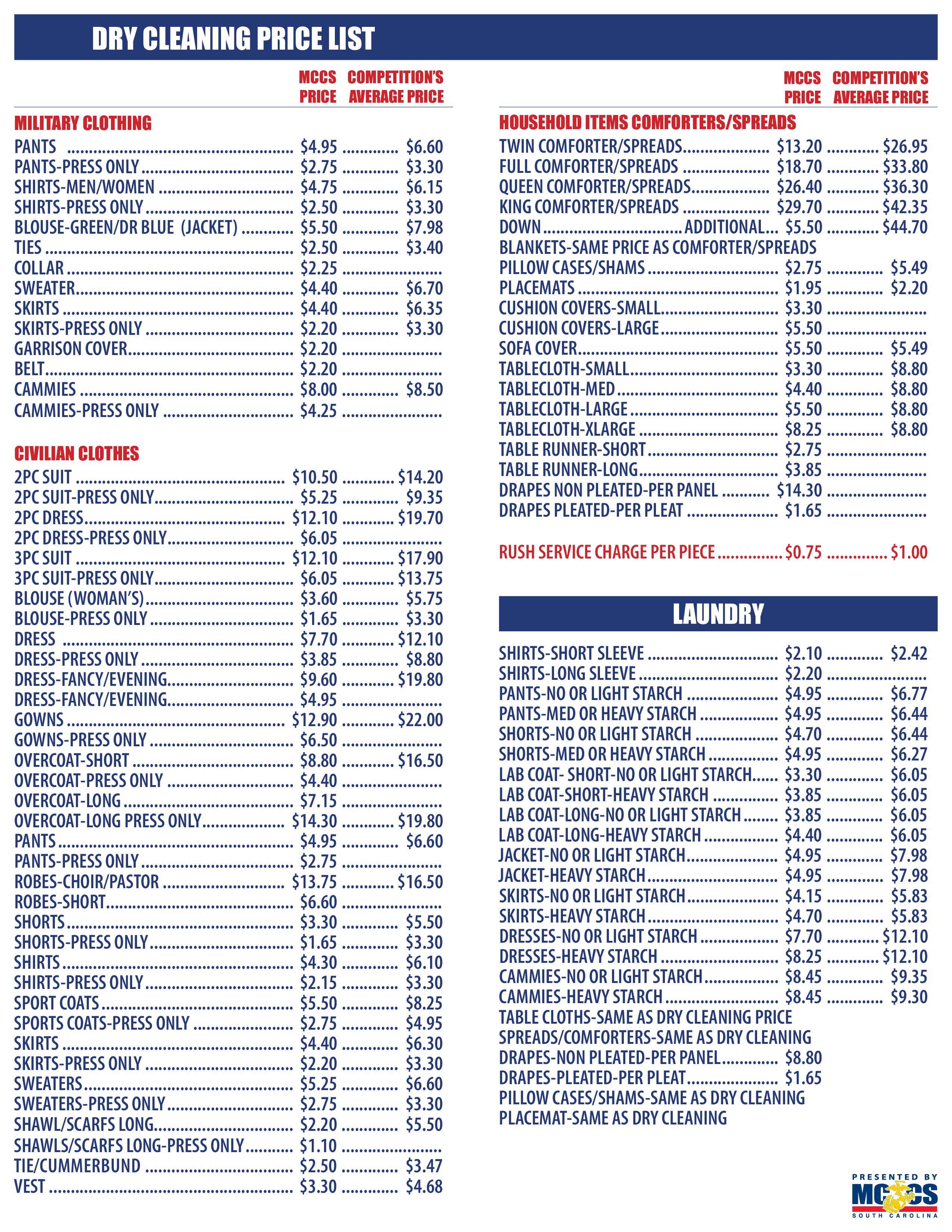 drycleanprice template