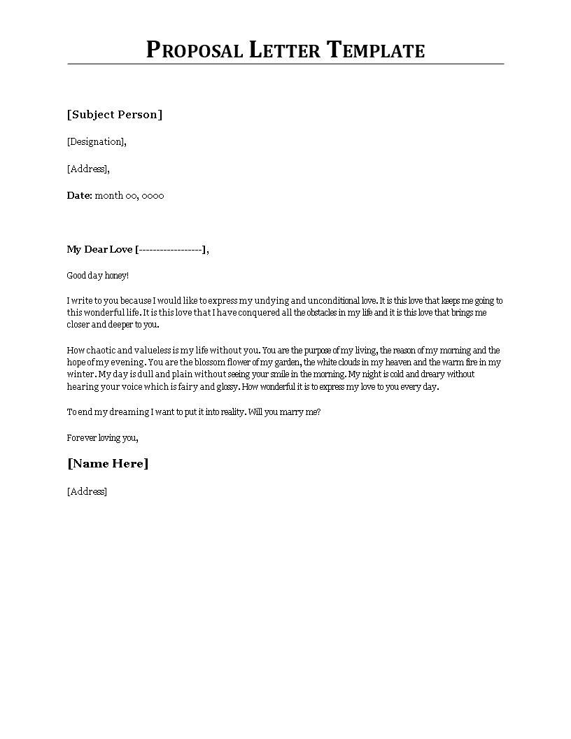 Proposal Letter Template | Templates at allbusinesstemplates.com