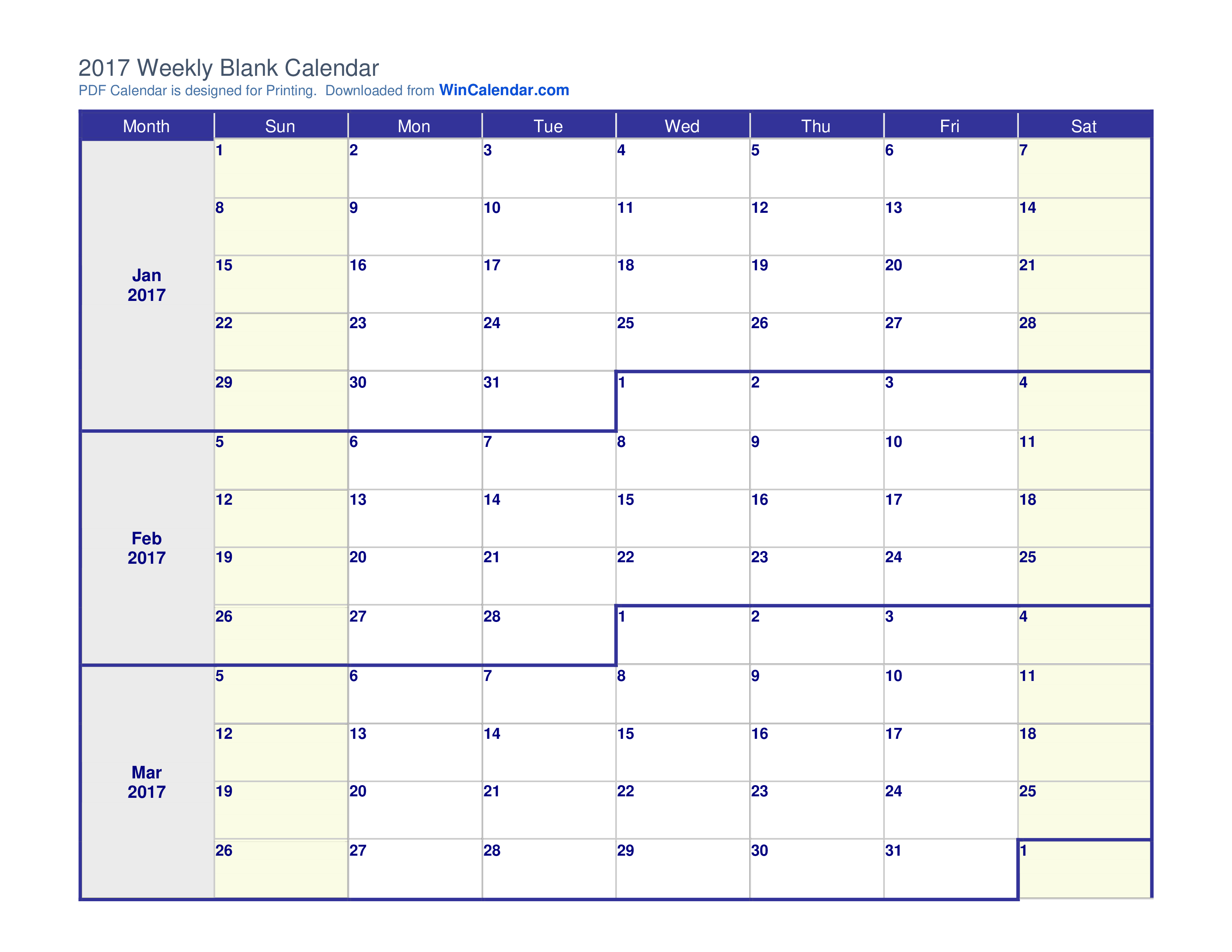 printable custom weekly calendar template