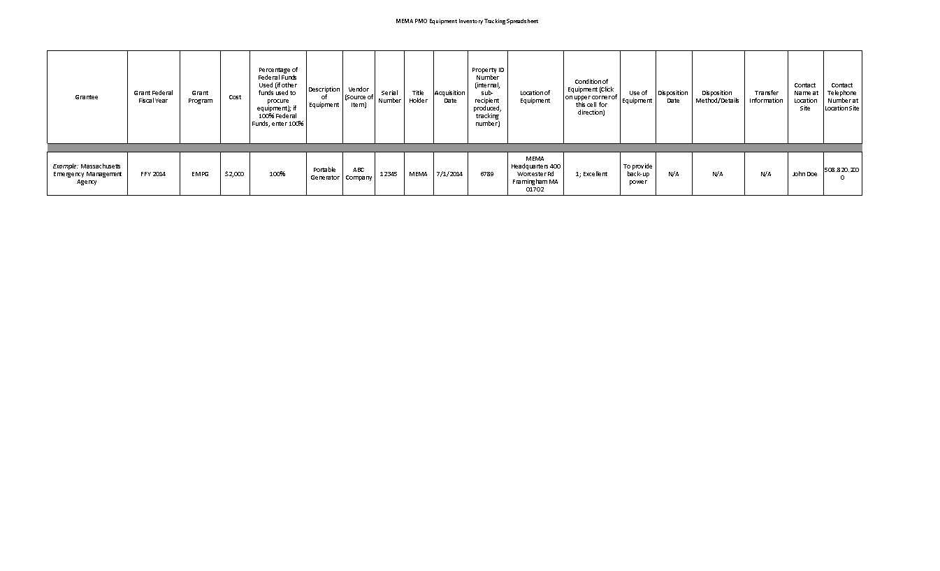 Equipment Inventory Tracking Spreadsheet main image