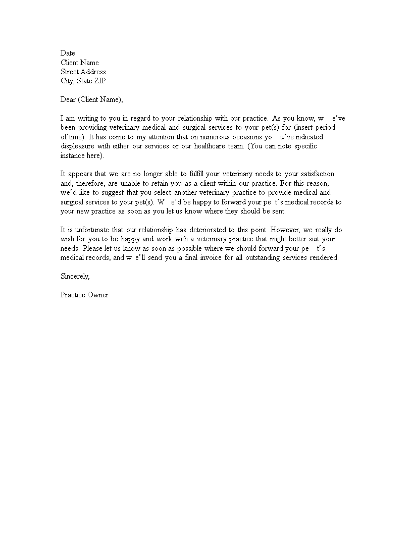 client termination letter template