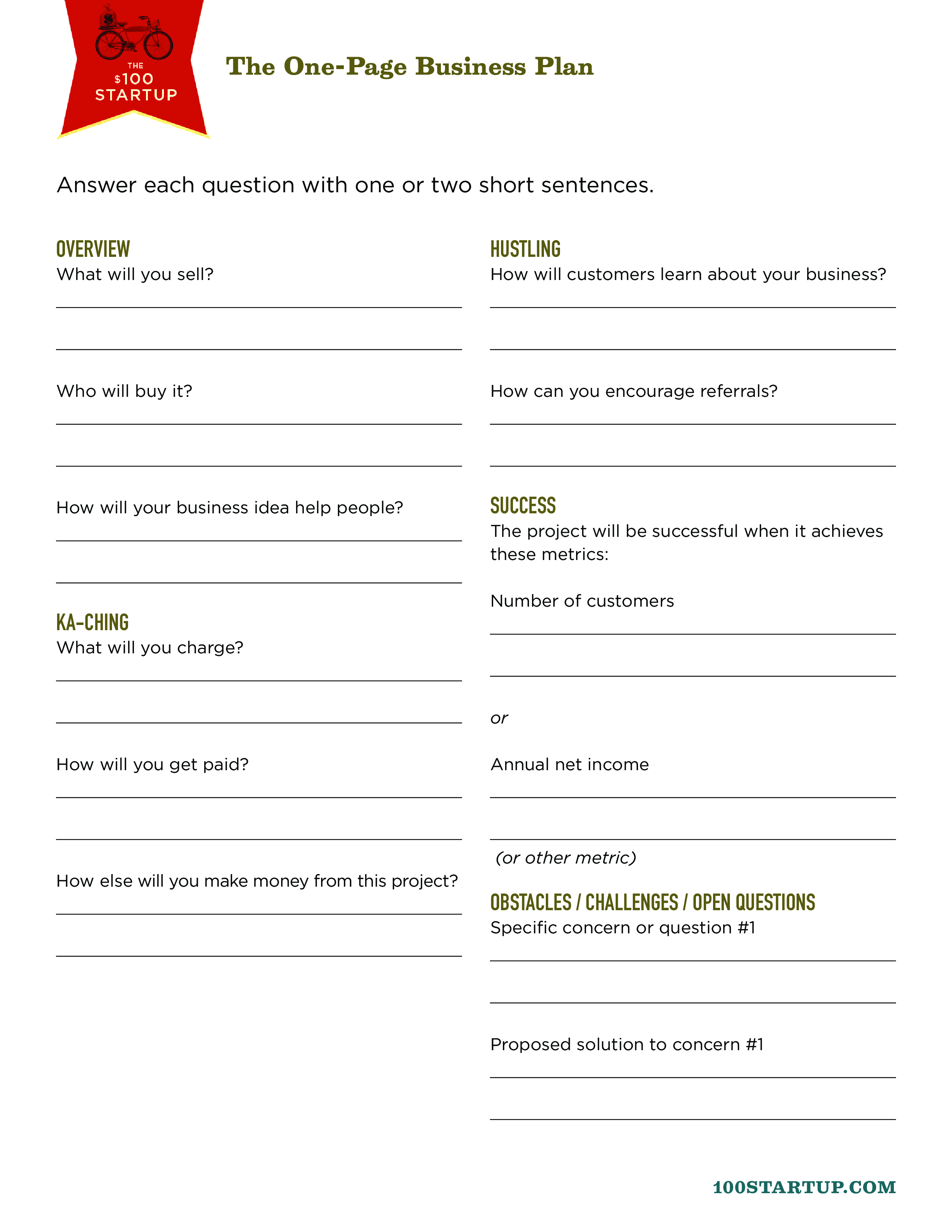 one page business proposal word template