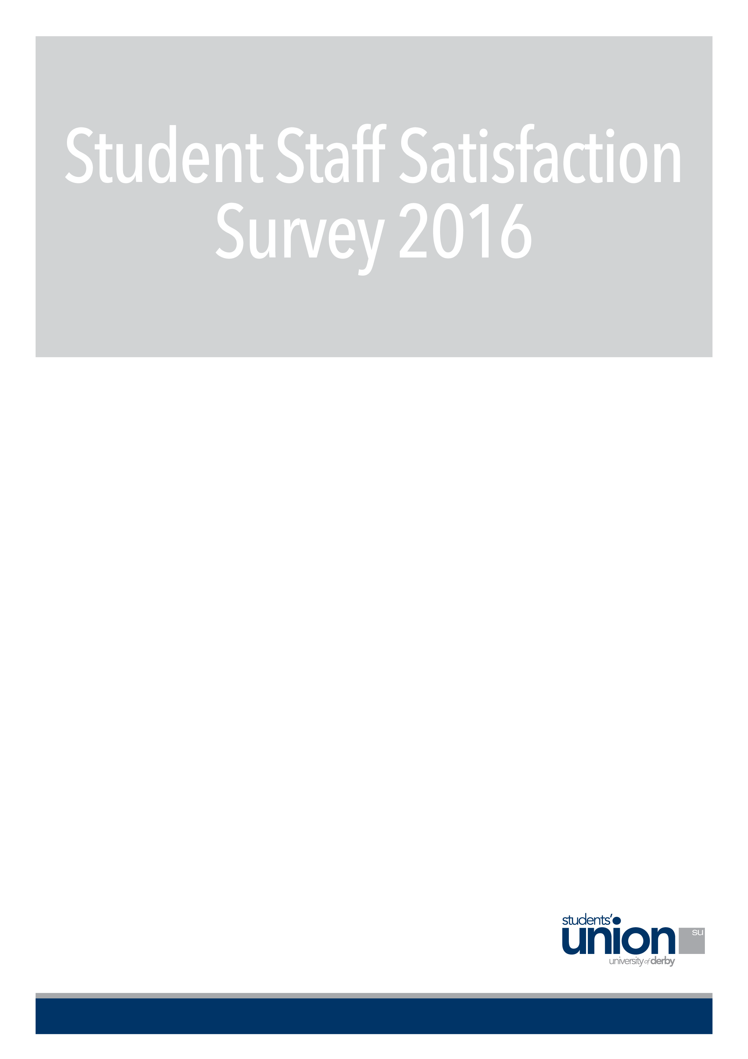 Student Staff Satisfaction Survey 模板