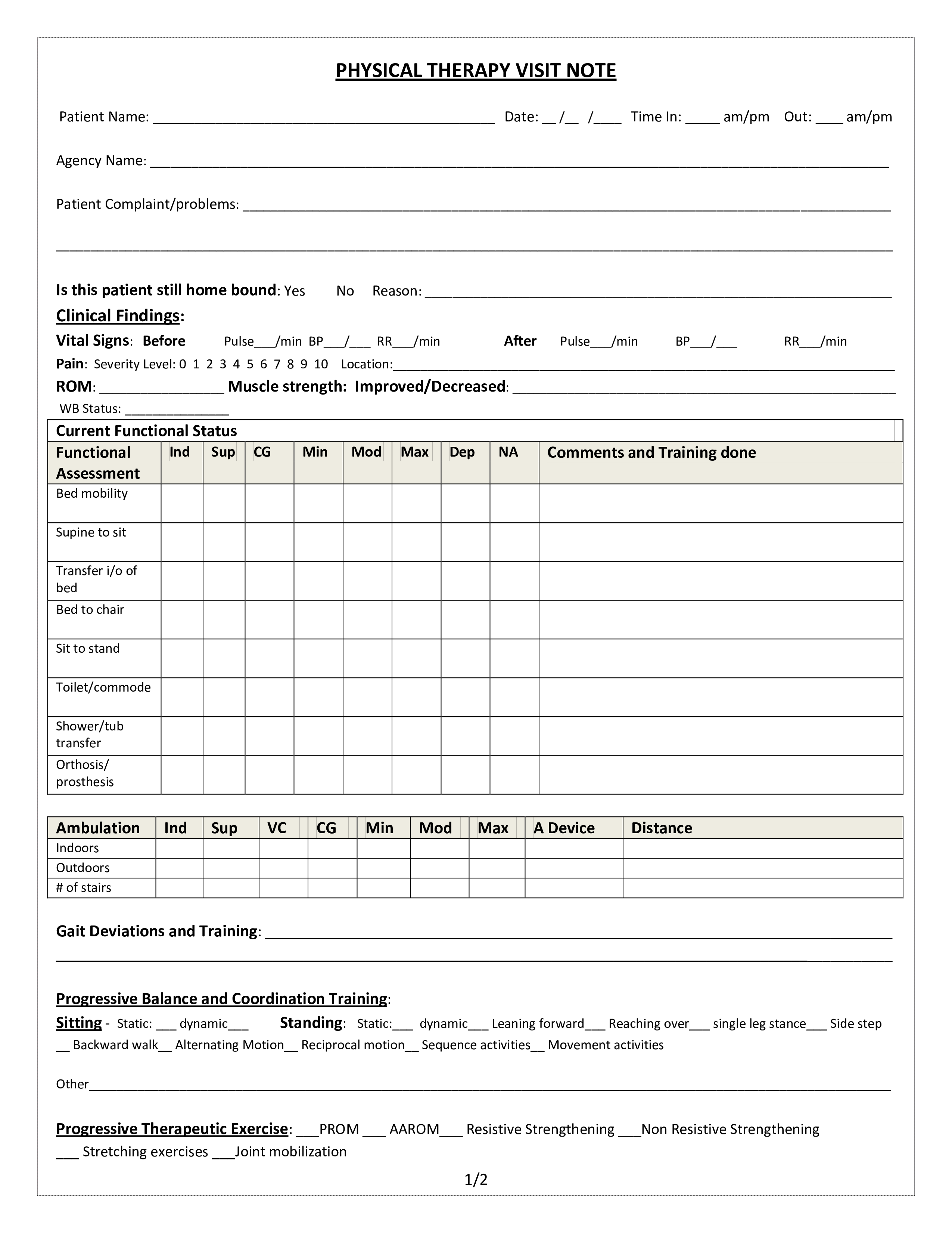 Physical Therapy Note main image