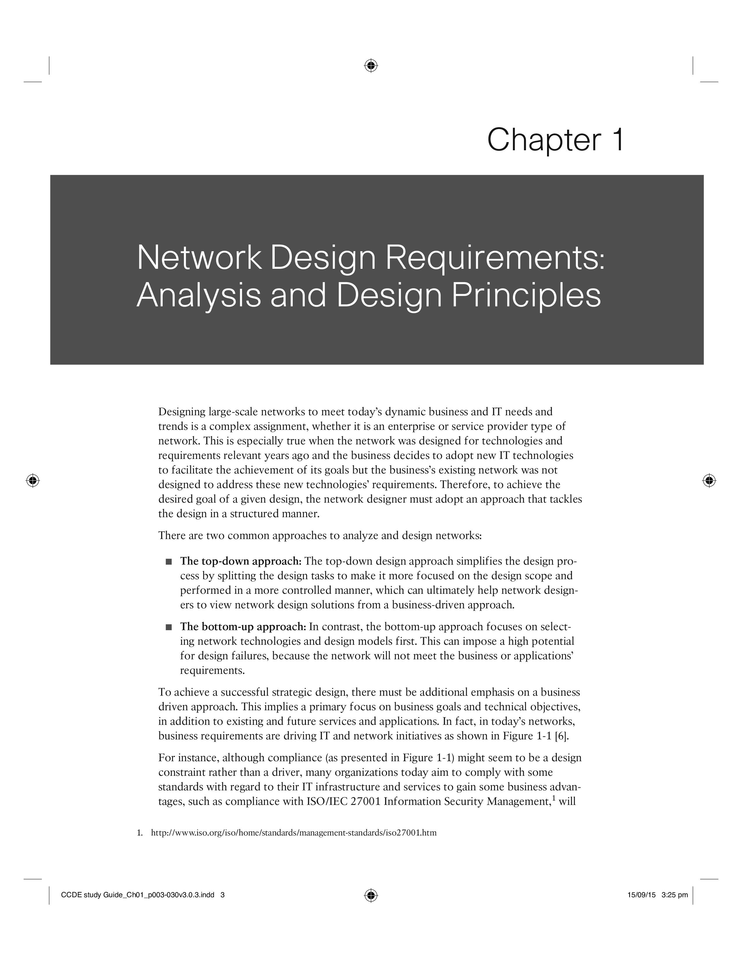 Network Design Requirements Analysis 模板