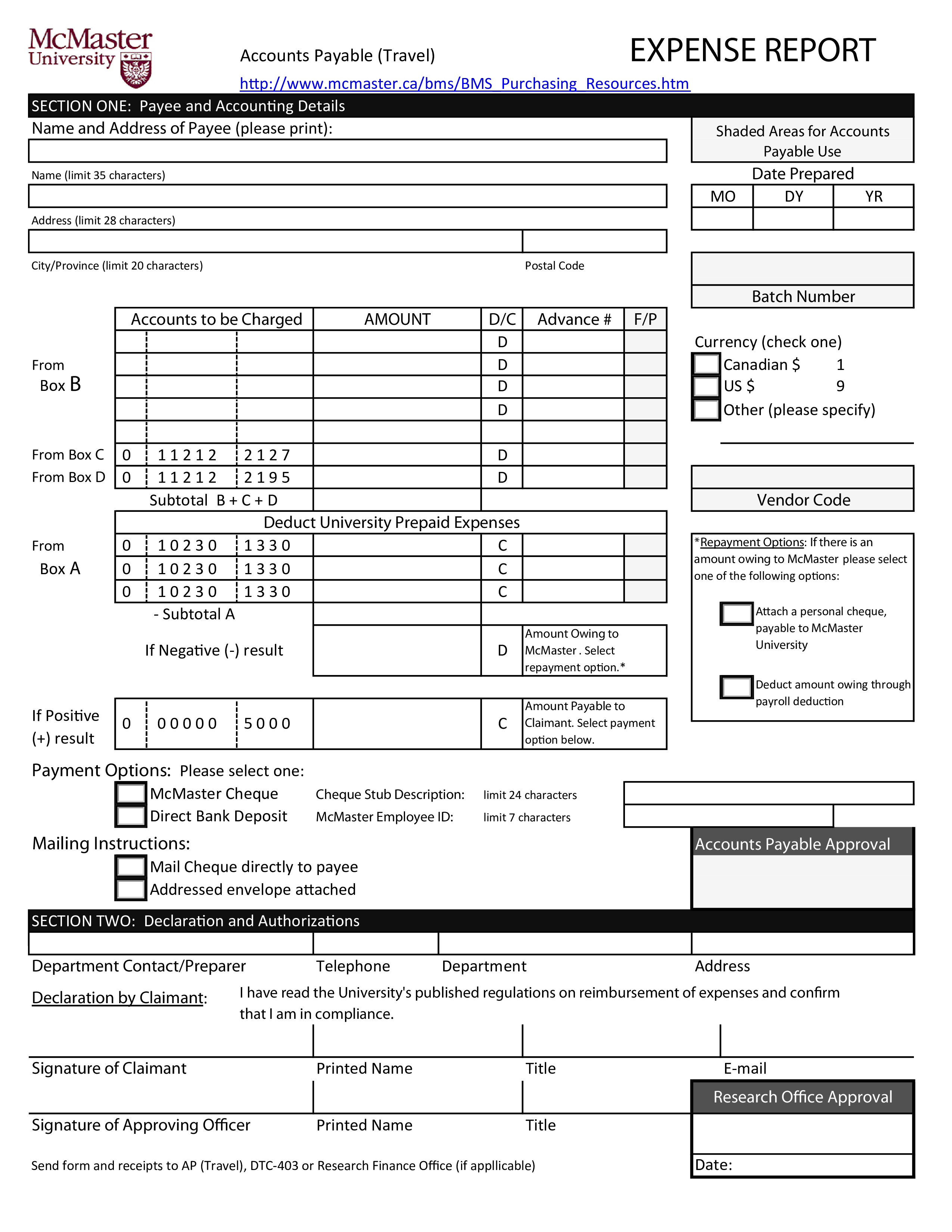 expense report pdf modèles