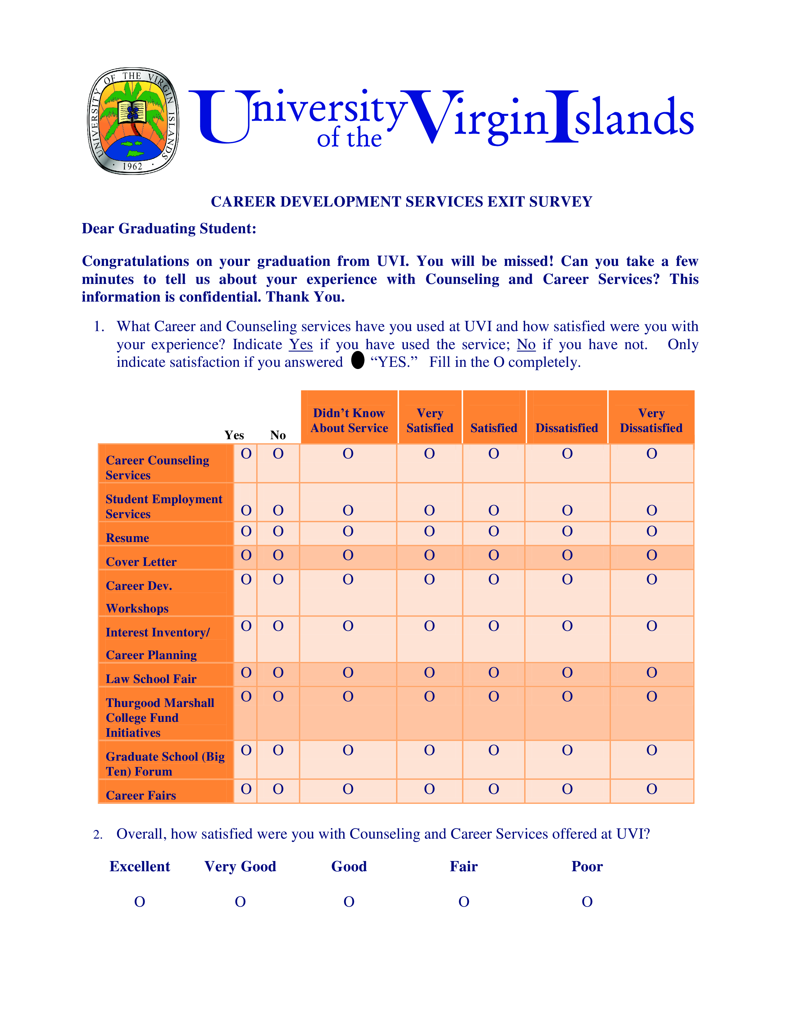 Graduate Exit Interview Form main image