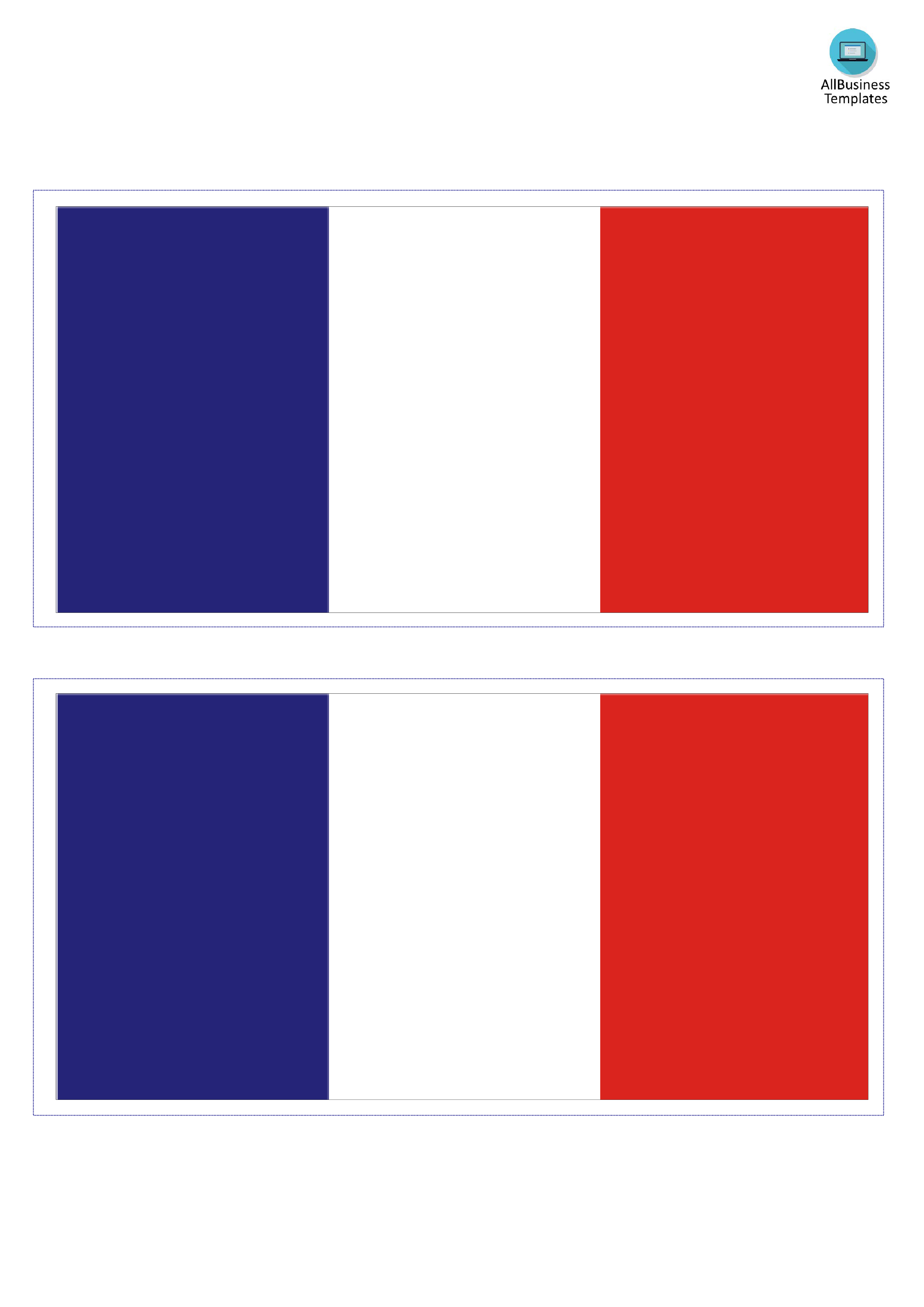 France Flag Template main image