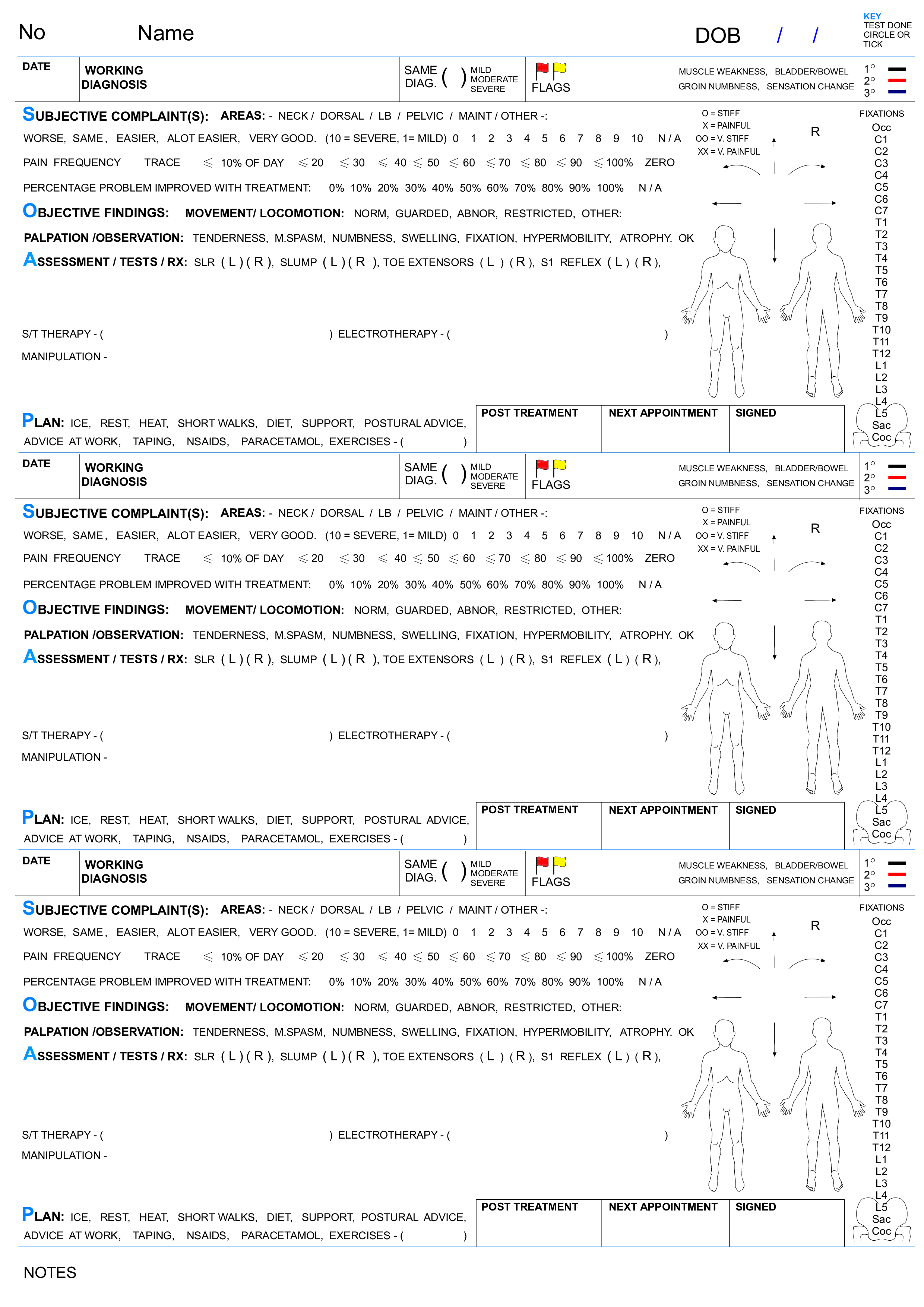 chiropractic soap note template