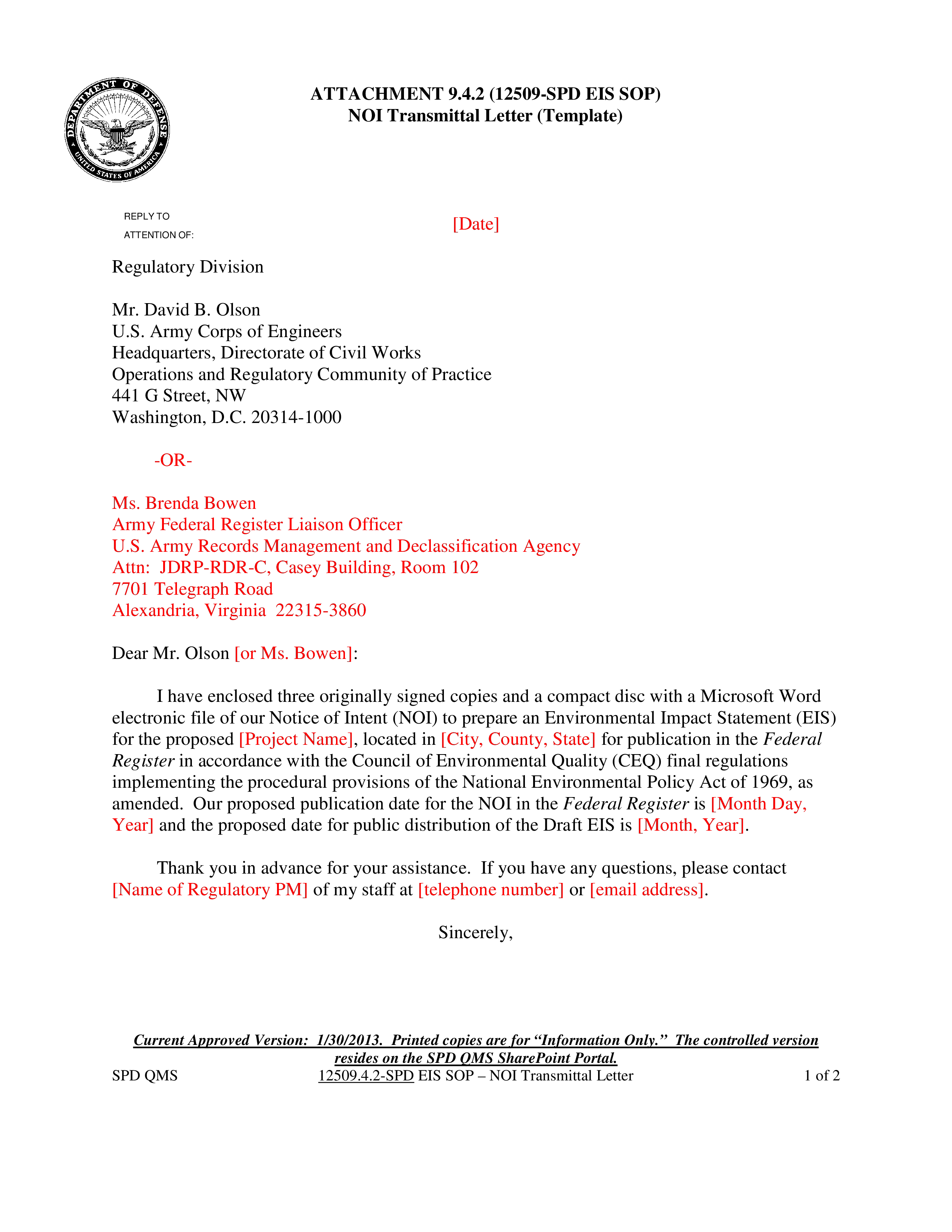 Army Transmittal Letter Templates at
