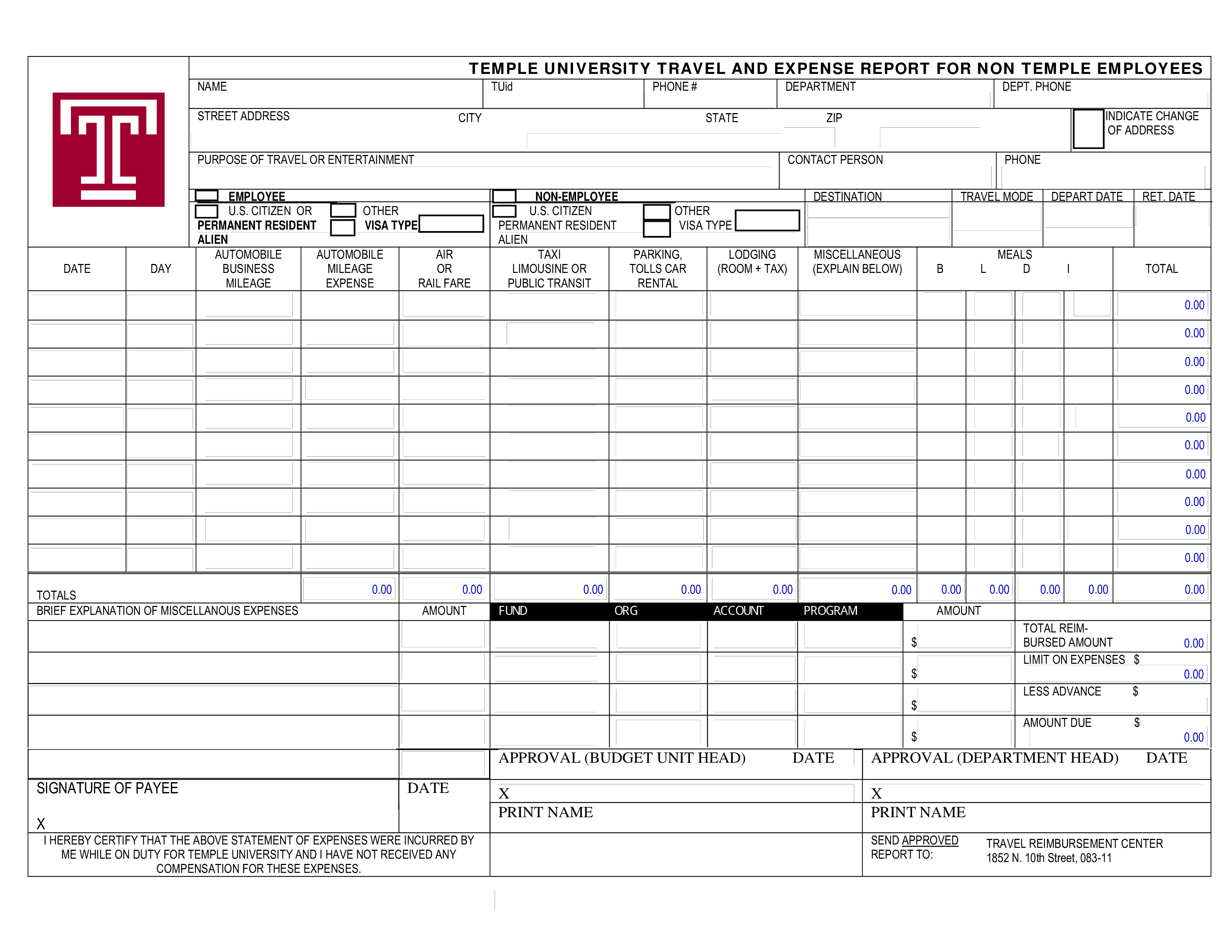 employee travel expense report Hauptschablonenbild