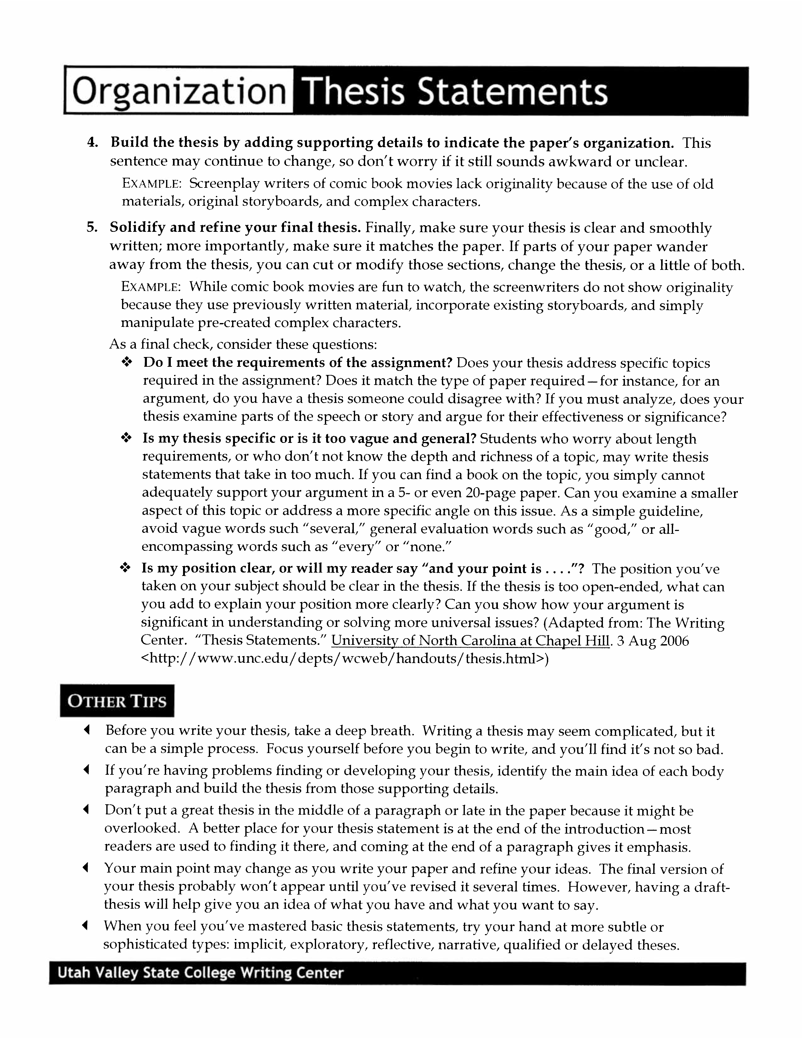 organization thesis statement voorbeeld afbeelding 