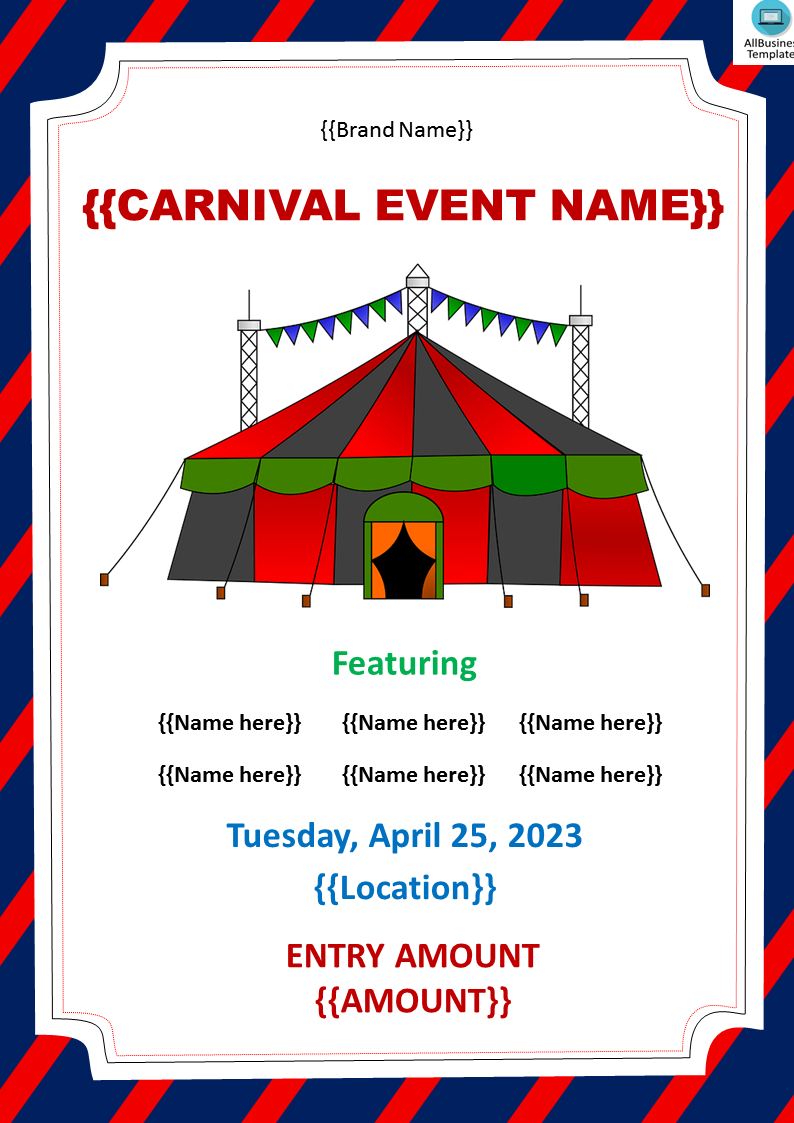 carnival flyer template