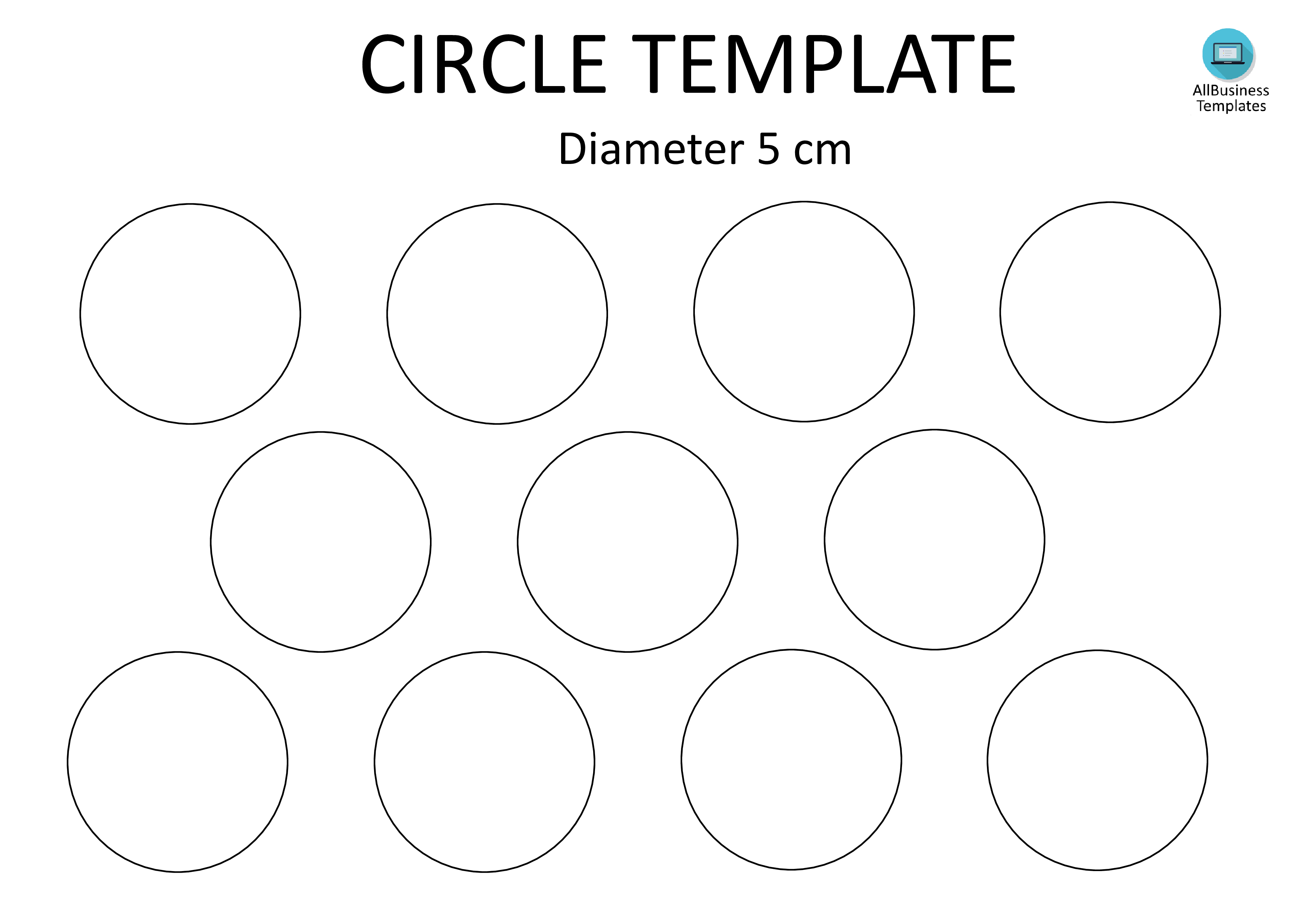 Circle template A4 5CM Templates at