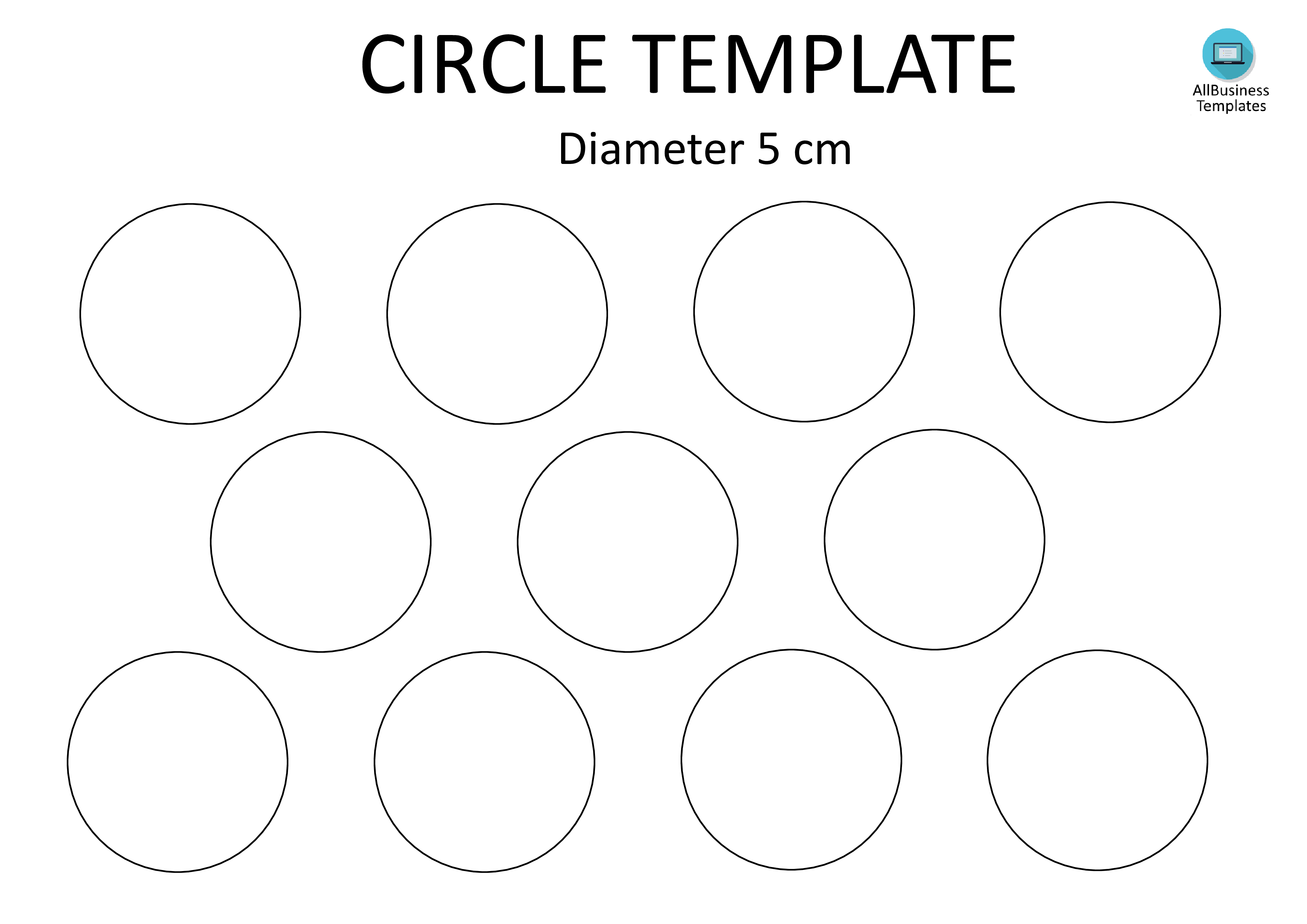 circle template a4 5cm template