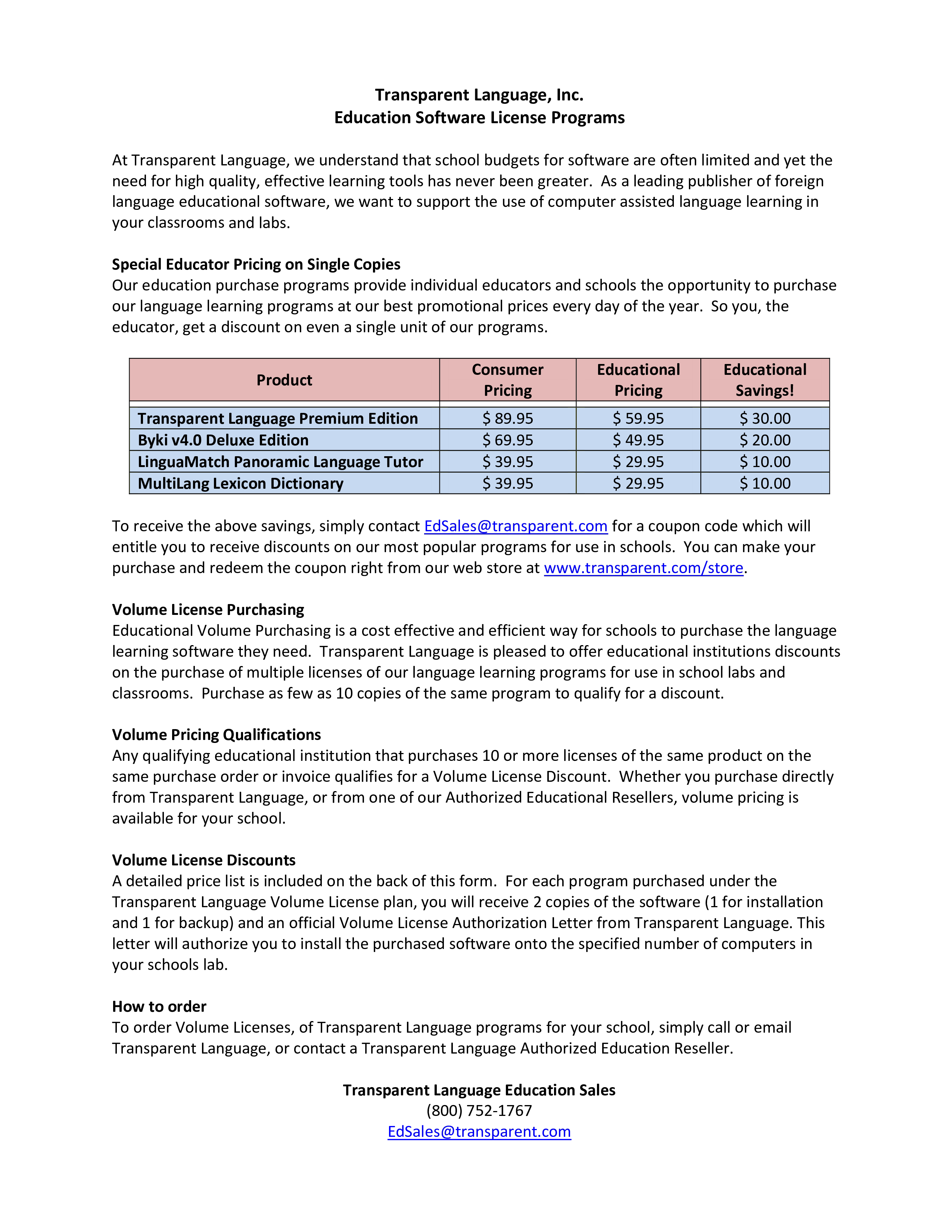 price chart discount template