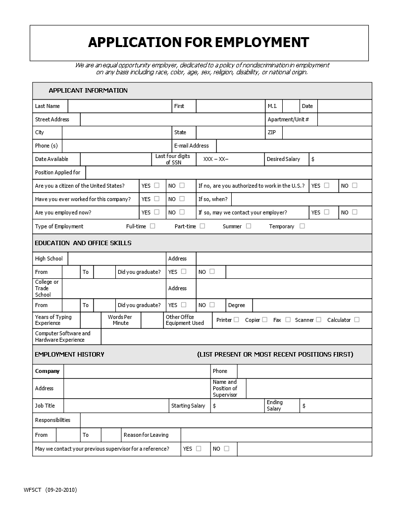 generic work application sample modèles