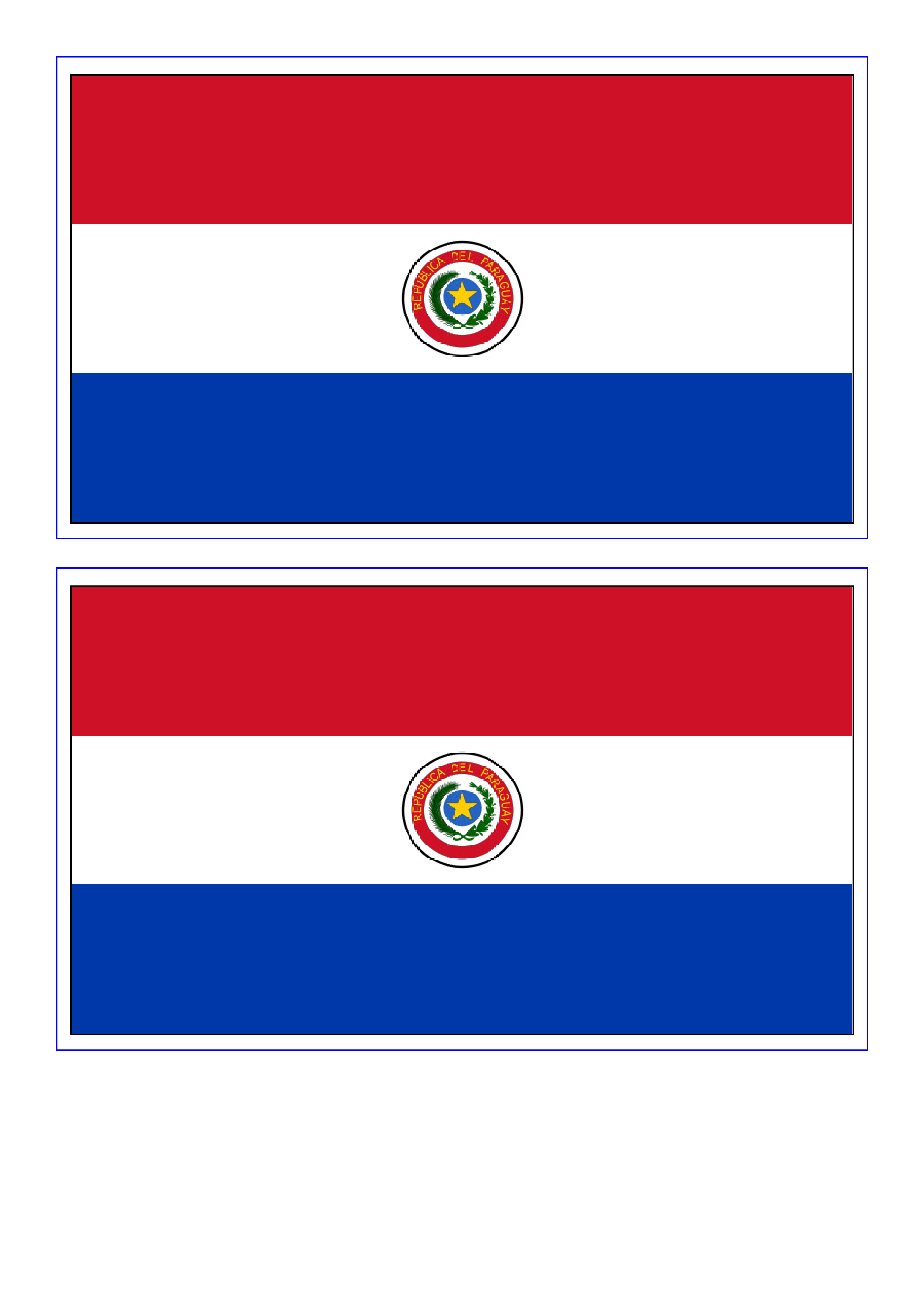 Paraguay Flag 模板