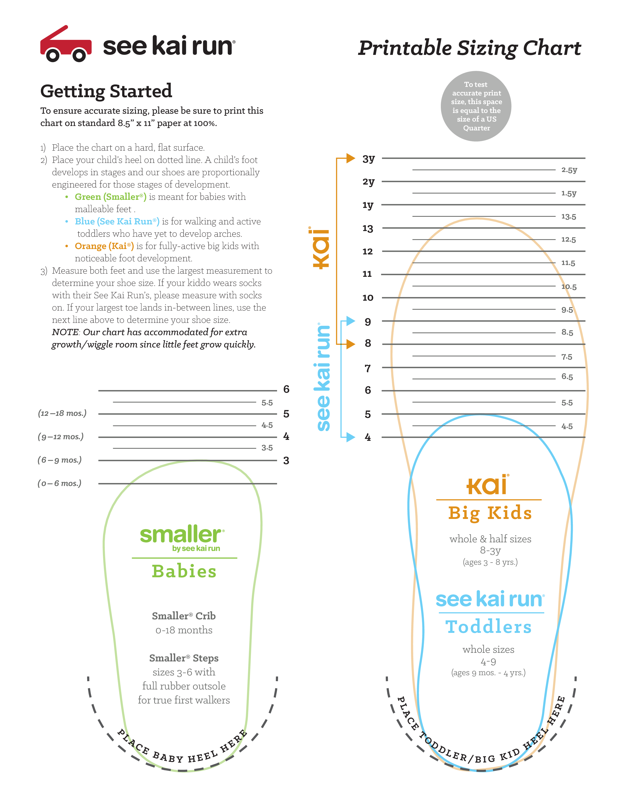 And Shoe Size Chart