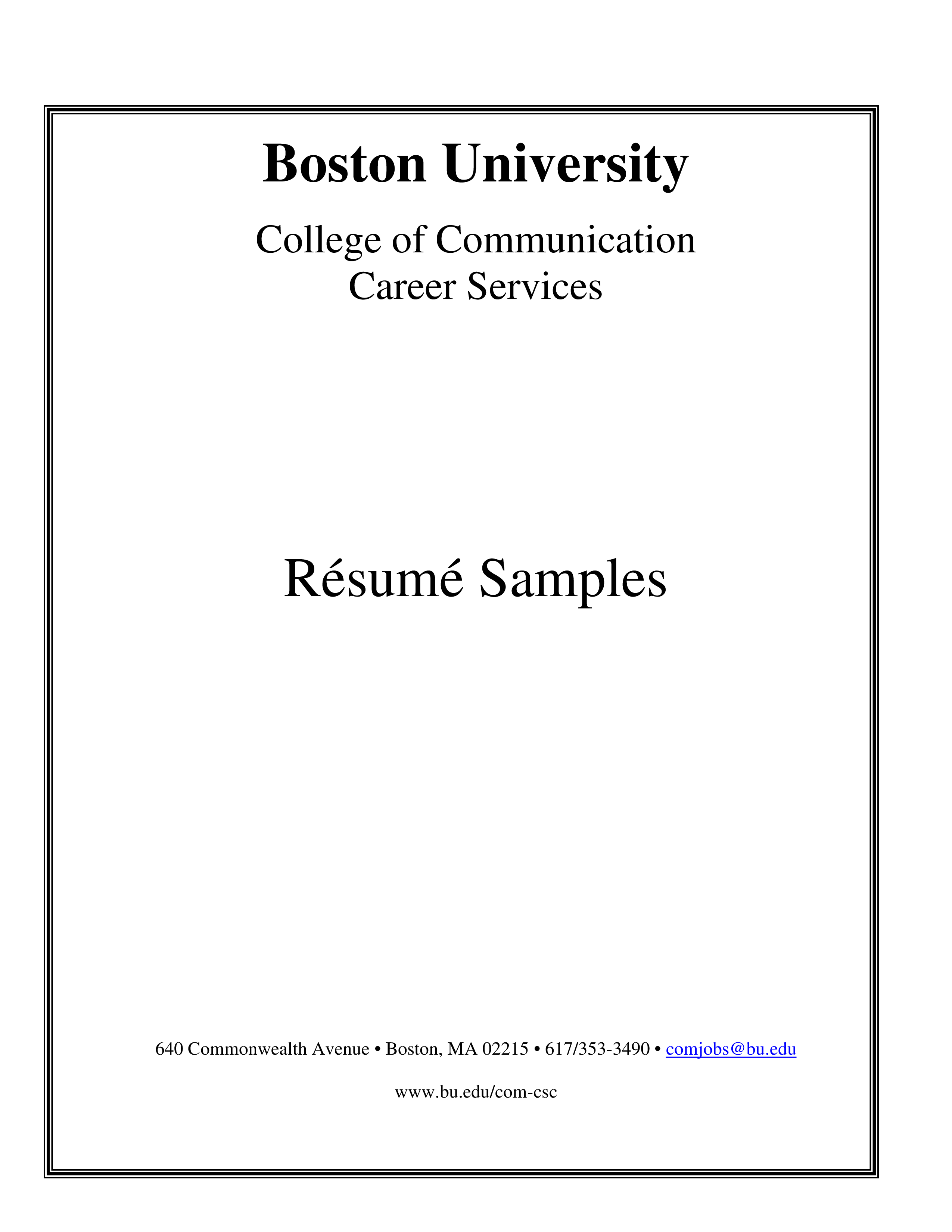 Senior Level Corporate Resume Format 模板