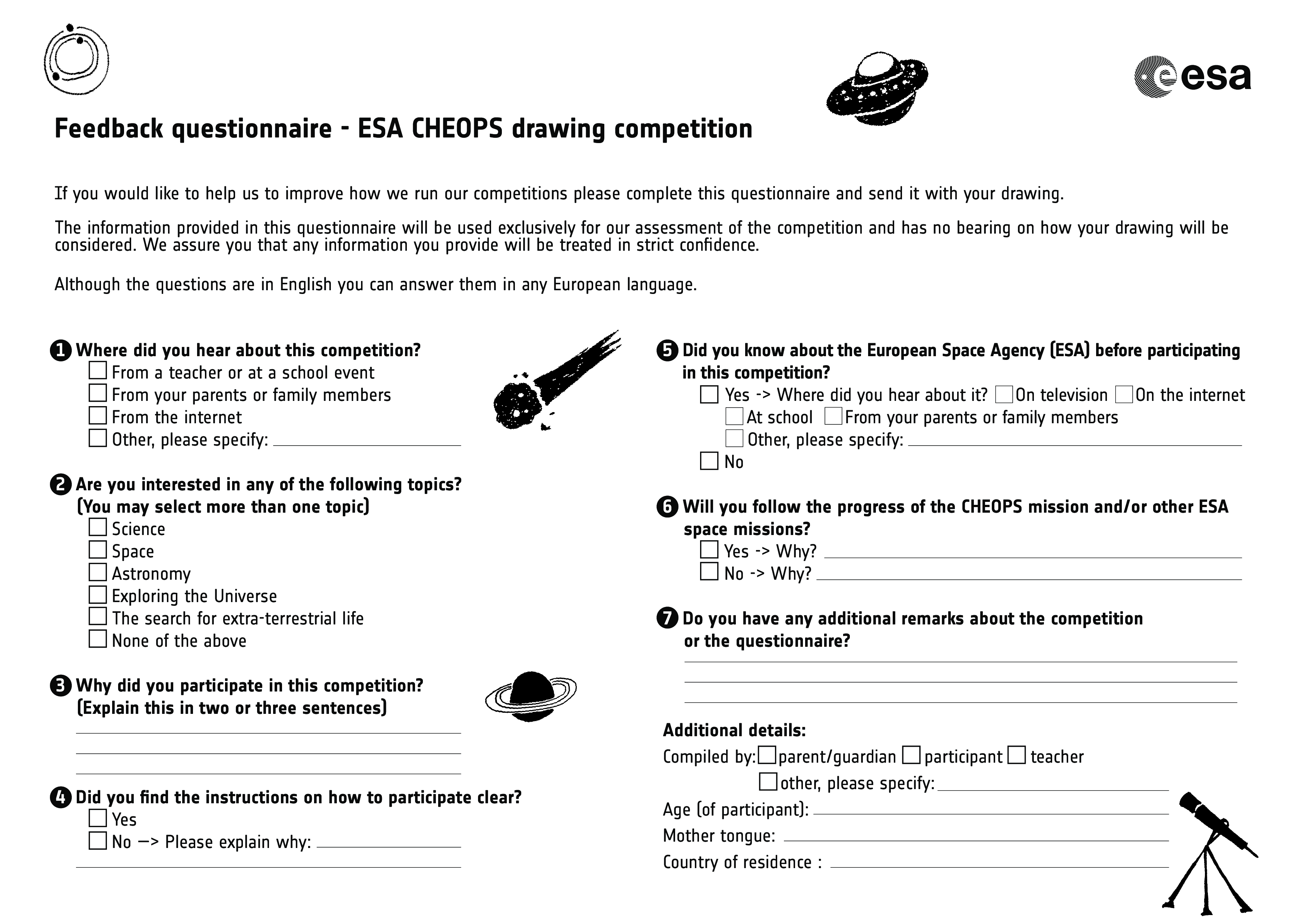 feedback questionnaire Hauptschablonenbild