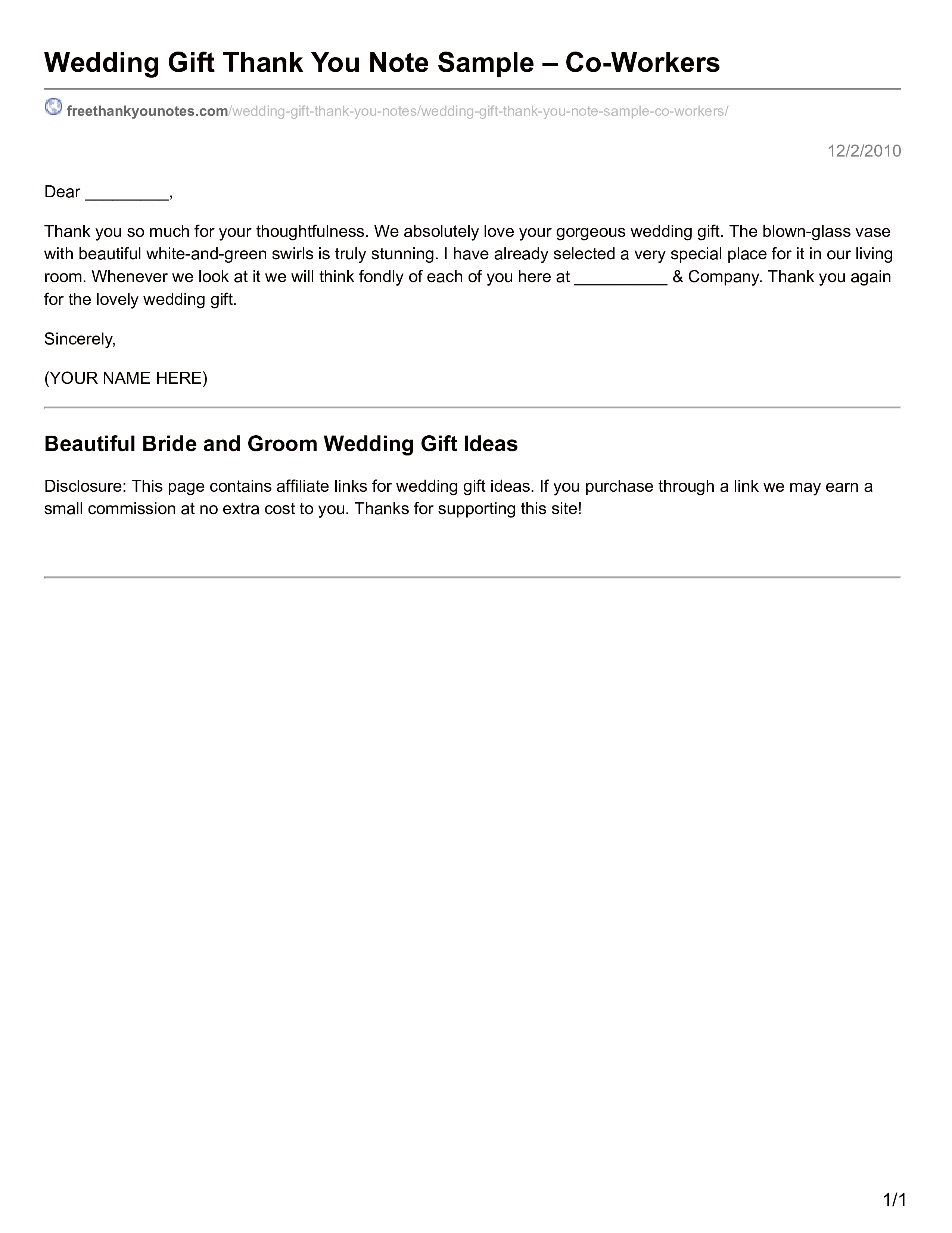 wedding thank you message to guests template