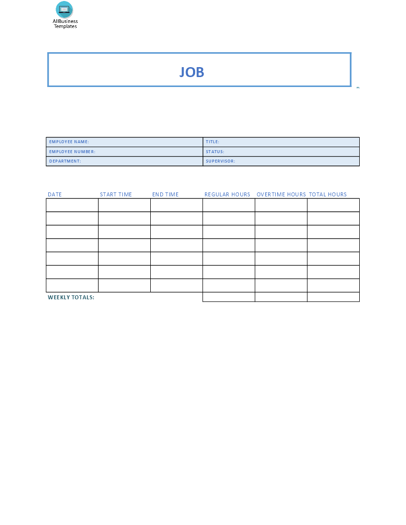 job sheet format template