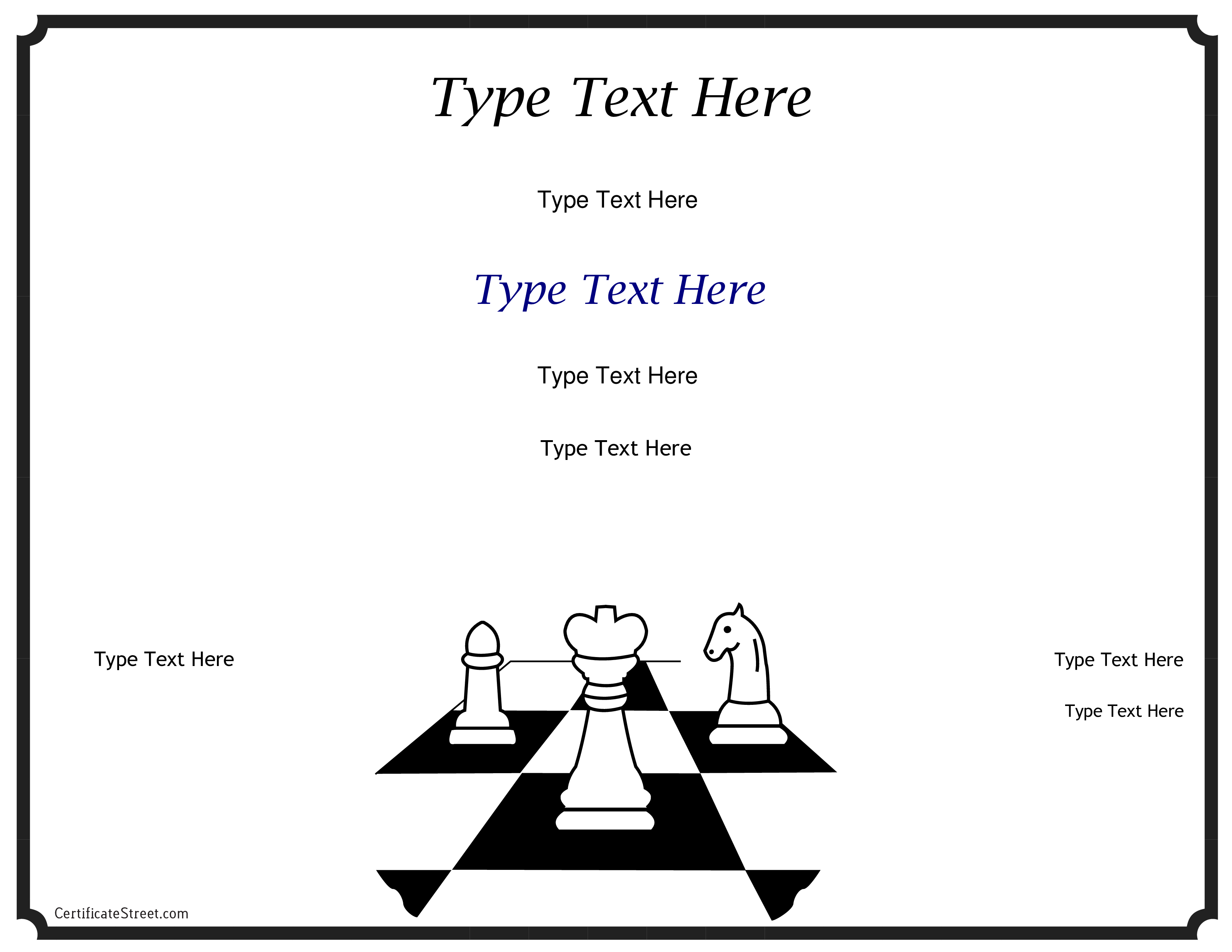 chess award certifaicate voorbeeld afbeelding 