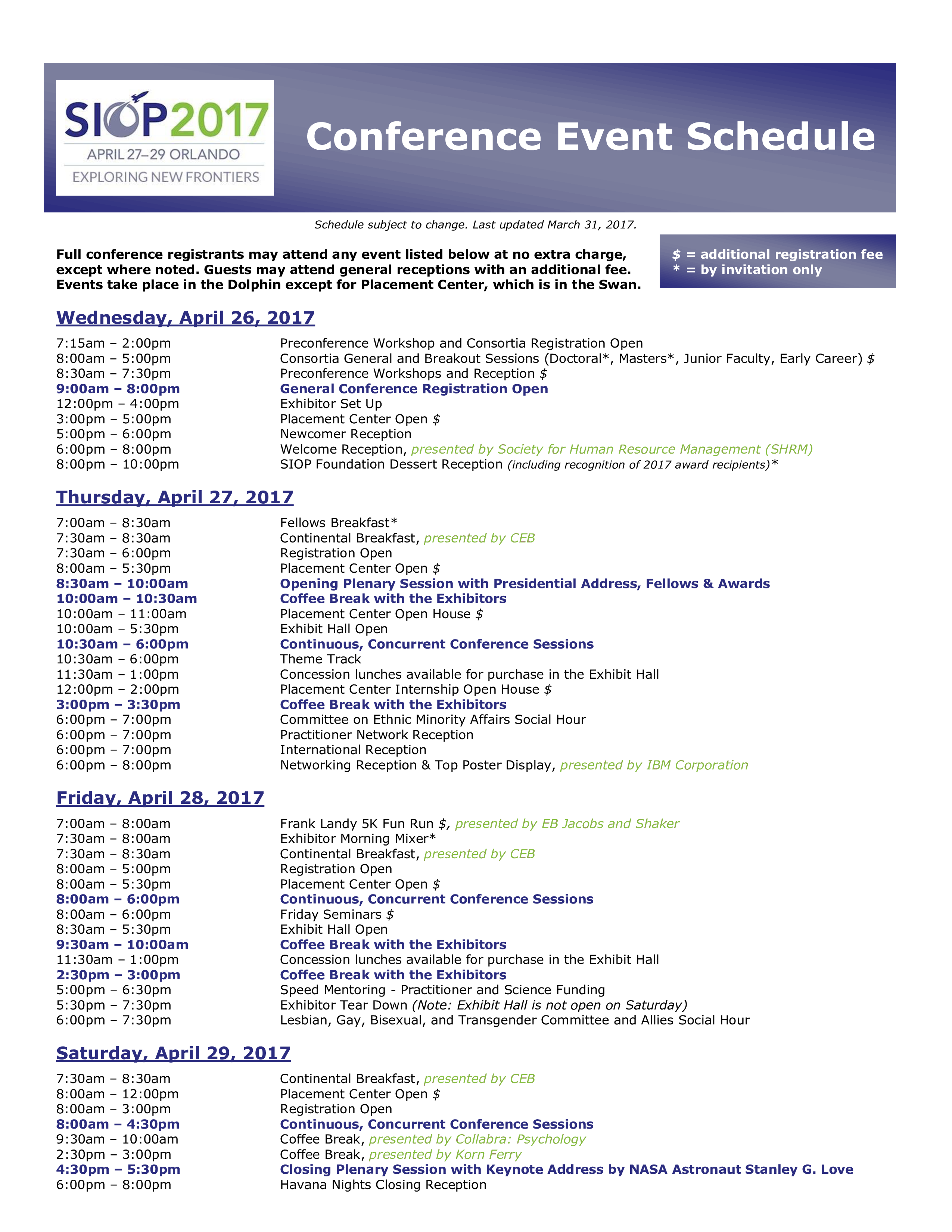 conference event modèles