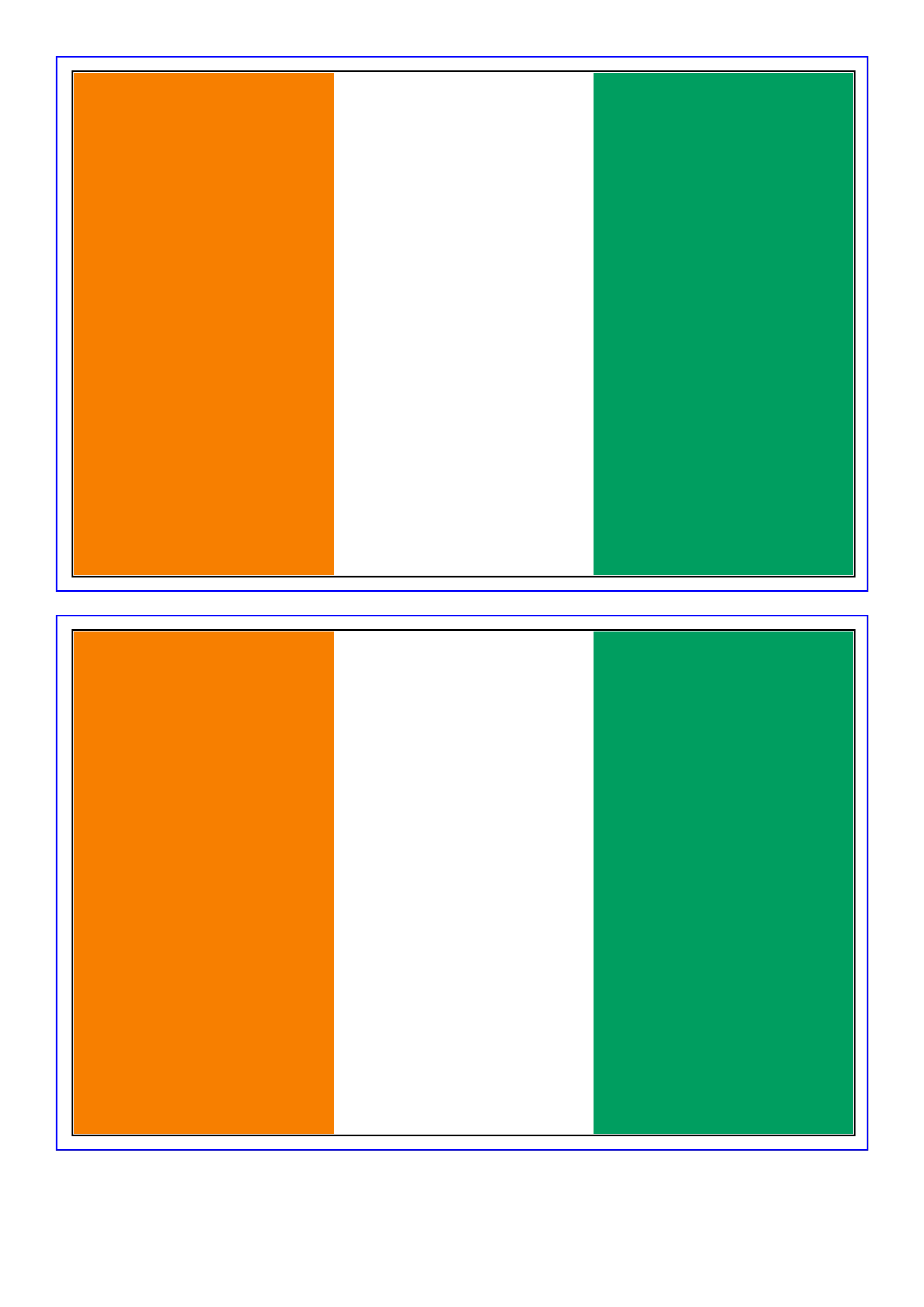 ivory coast flag template Hauptschablonenbild