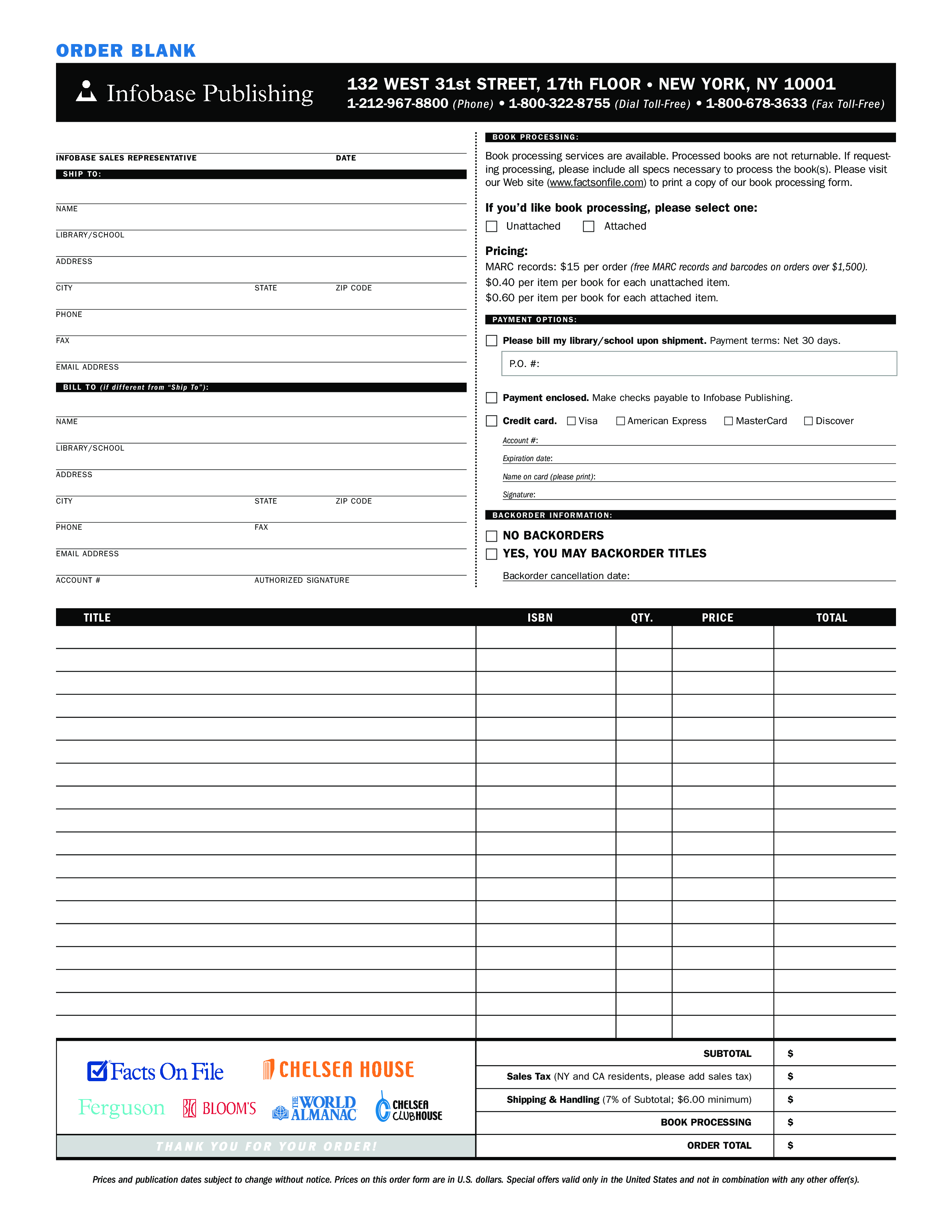 document to publisher blank order form plantilla imagen principal