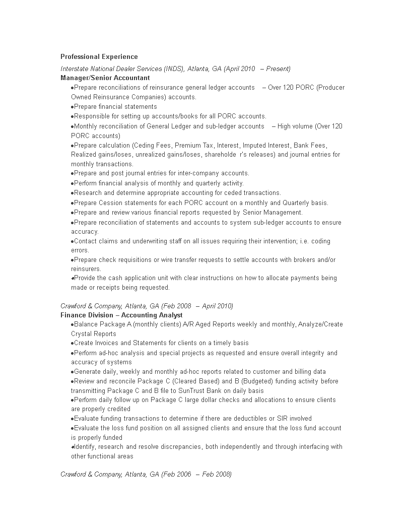 best senior accountant resume sample plantilla imagen principal