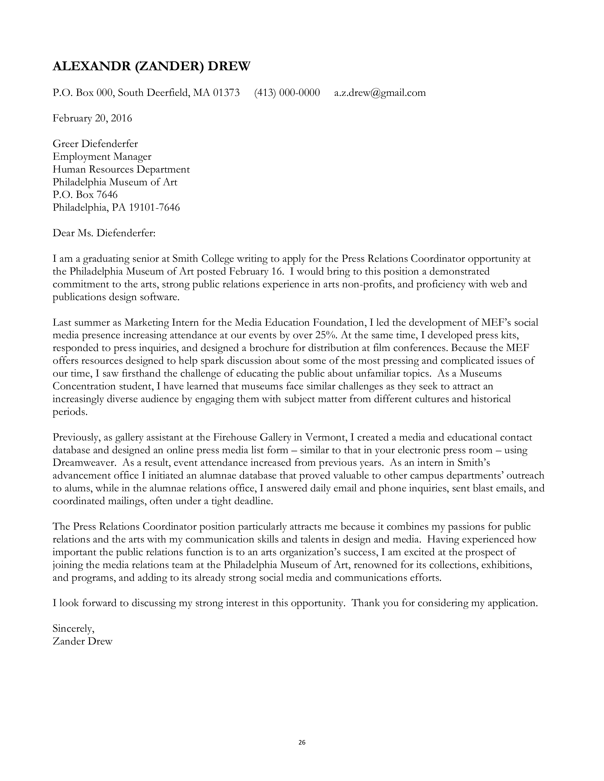 A Letter Of Application For Scholarship