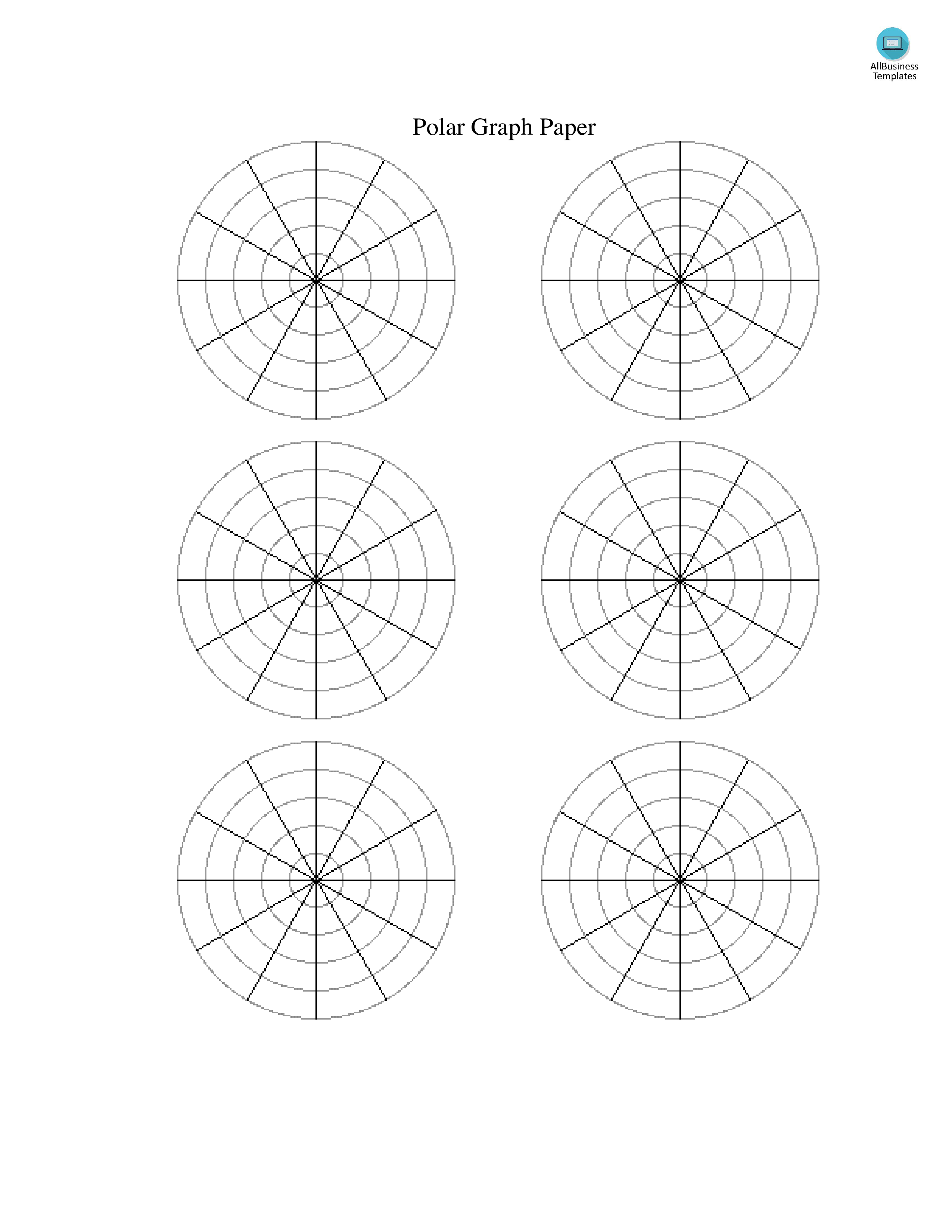 polar circle graph paper plantilla imagen principal