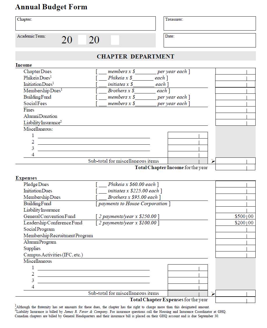 annual budget form voorbeeld afbeelding 