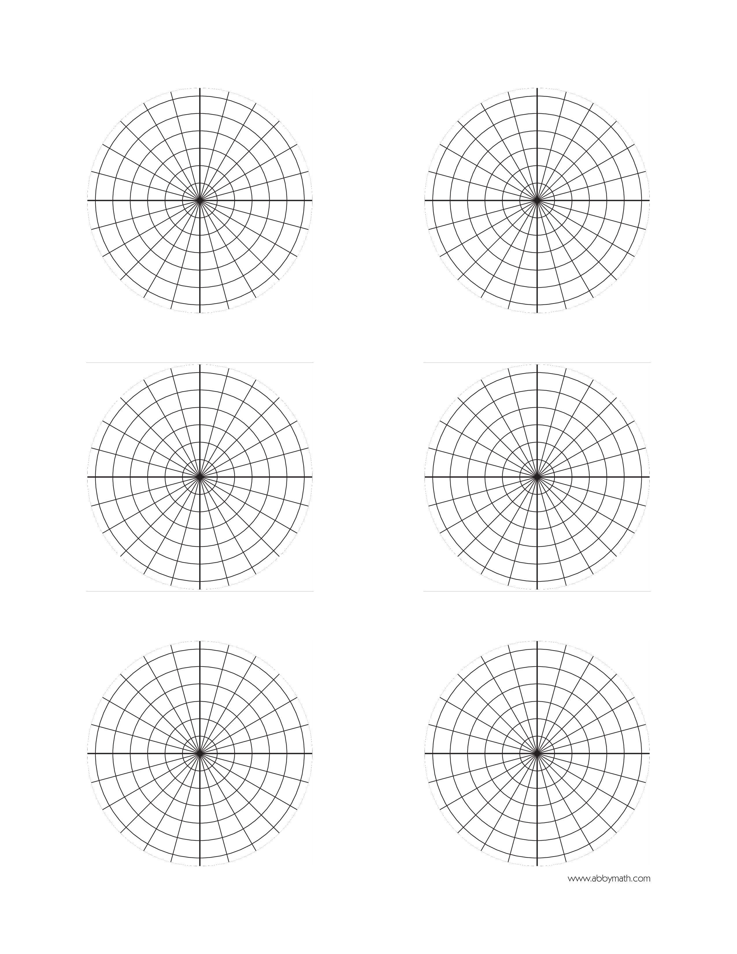 polar plane graph paper modèles