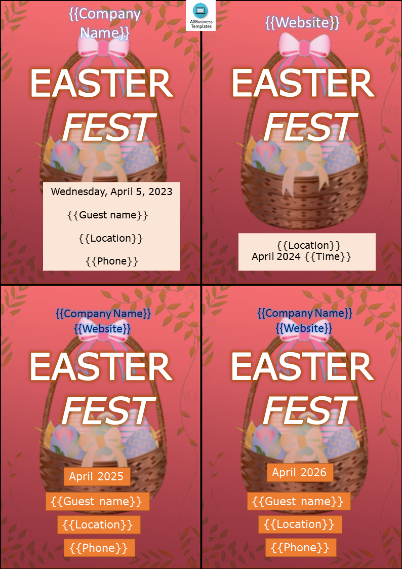 Easter Pamphlet 模板