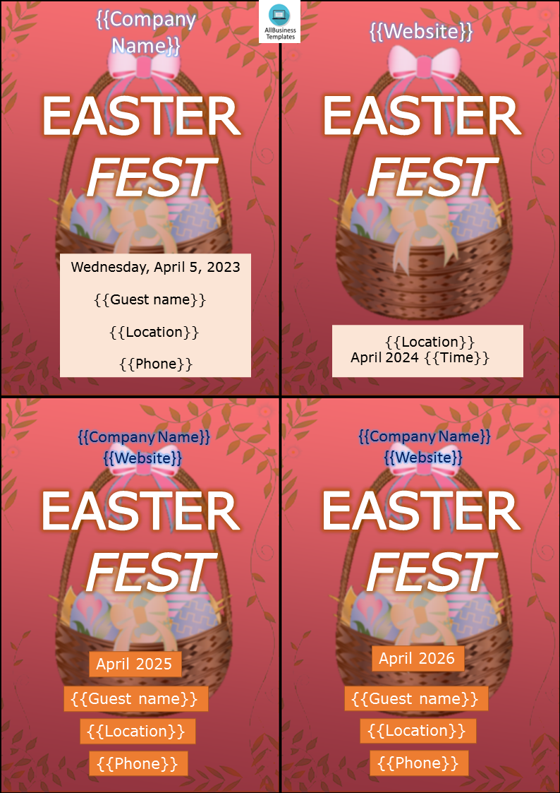 easter pamphlet voorbeeld afbeelding 