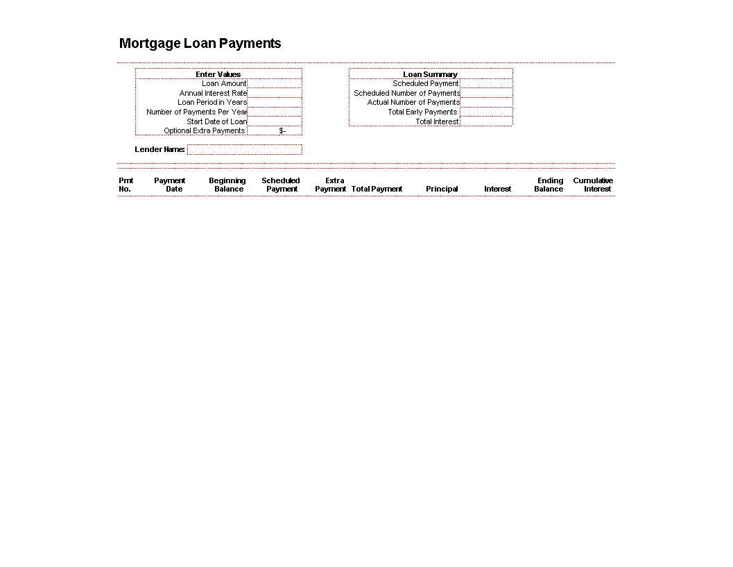 Car Loan Amortization Schedule main image