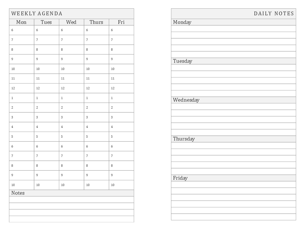 do-it-yourself planner Hauptschablonenbild